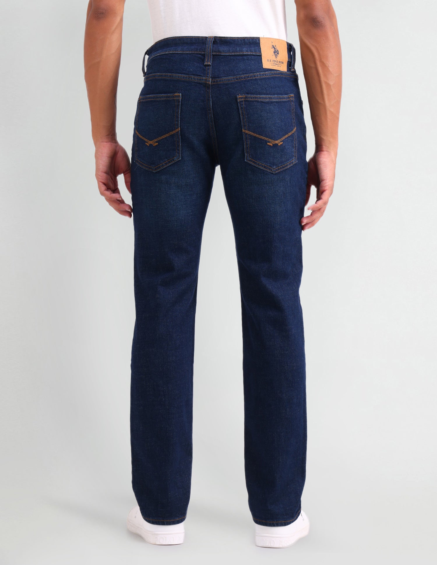 Harold Slim Straight Fit Blue Jeans Blue - U.S. POLO ASSN. | Large