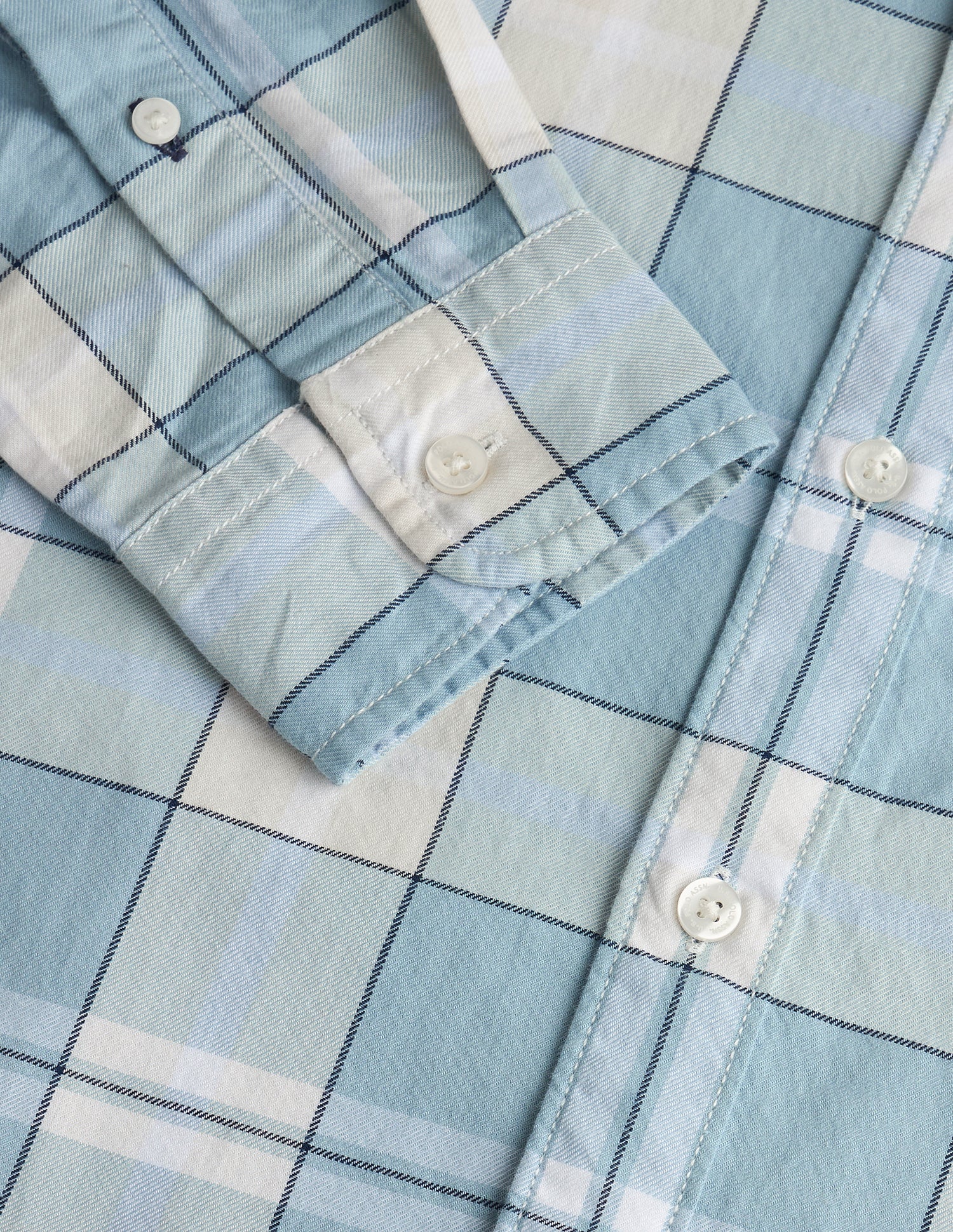 Windowpane Checked Slim Fit Shirt Light-Blue - U.S. Polo Assn. India | Large