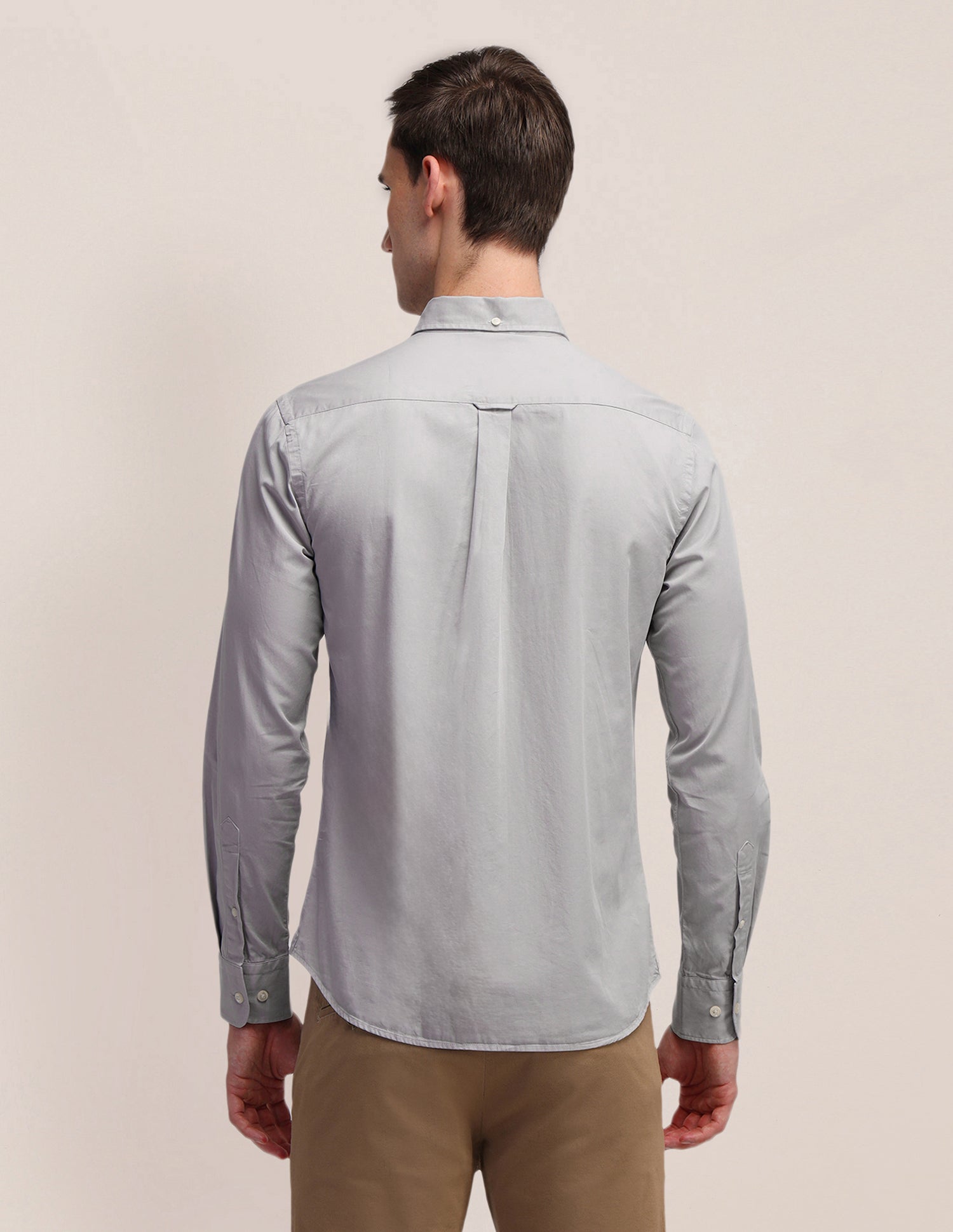 Tailored Fit Cotton Shirt Light Grey - U.S. POLO ASSN. | Large