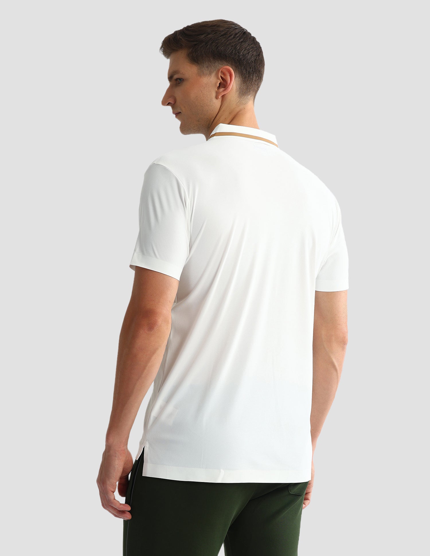 Solid Slim Polo Shirt Off White - U.S. Polo Assn. India | Large