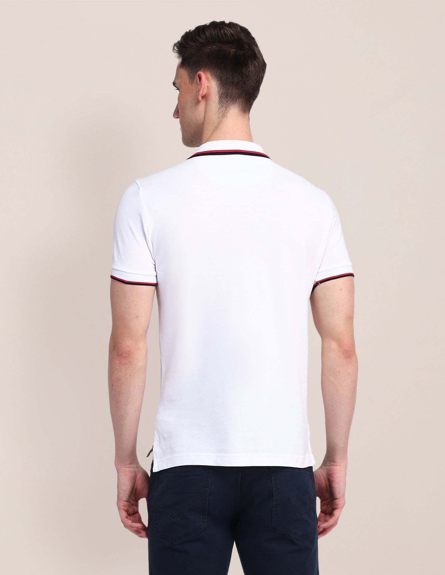 Solid Cotton Polo Shirt White - U.S. Polo Assn. India | Large