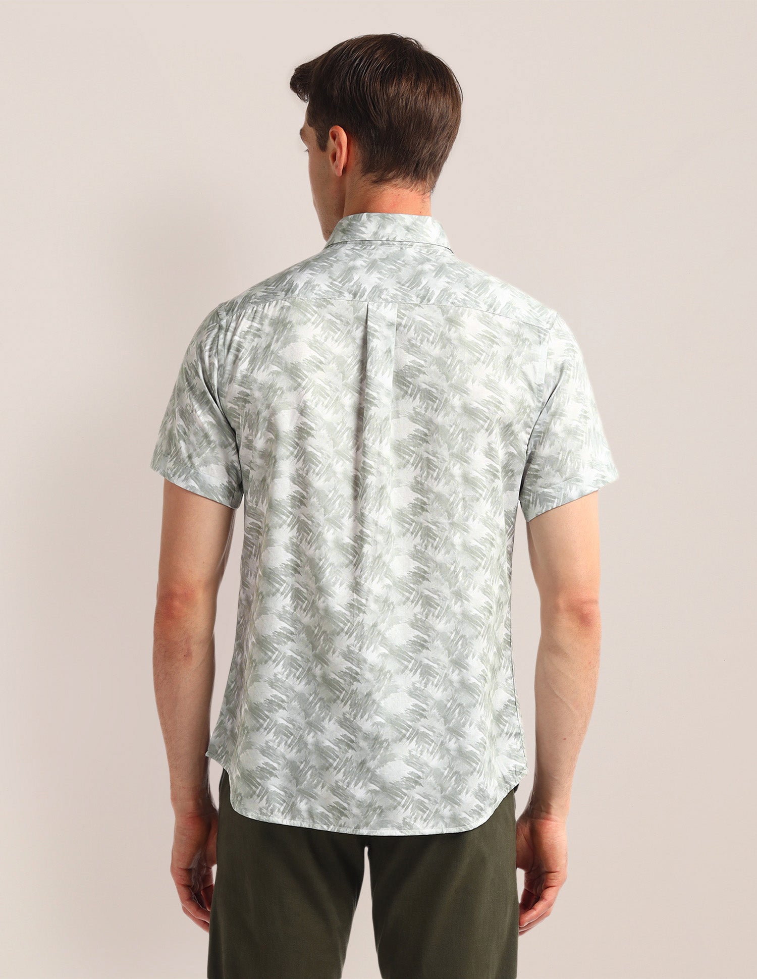 Abstract Regular Fit Shirt Light-Green - U.S. POLO ASSN. | Large