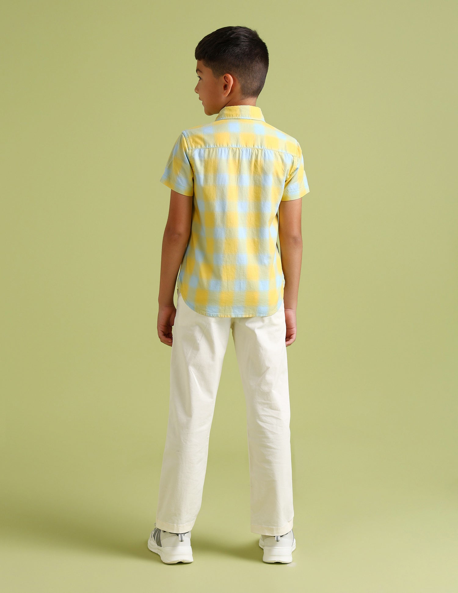 Boys Regular Fit Buffalo Checks Shirt Medium Yellow - U.S. Polo Assn. India | Large