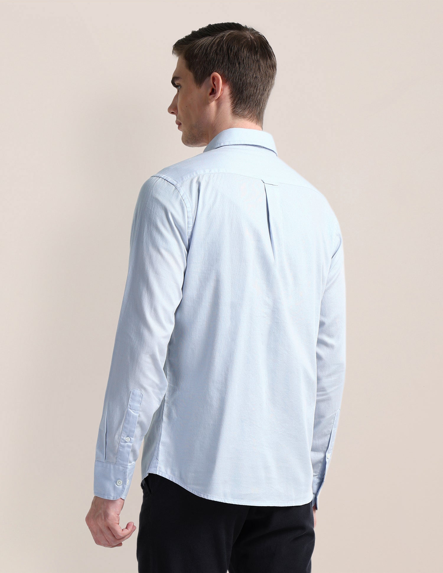 Solid Regular Fit Formal Shirt Light-Blue - U.S. POLO ASSN. | Large