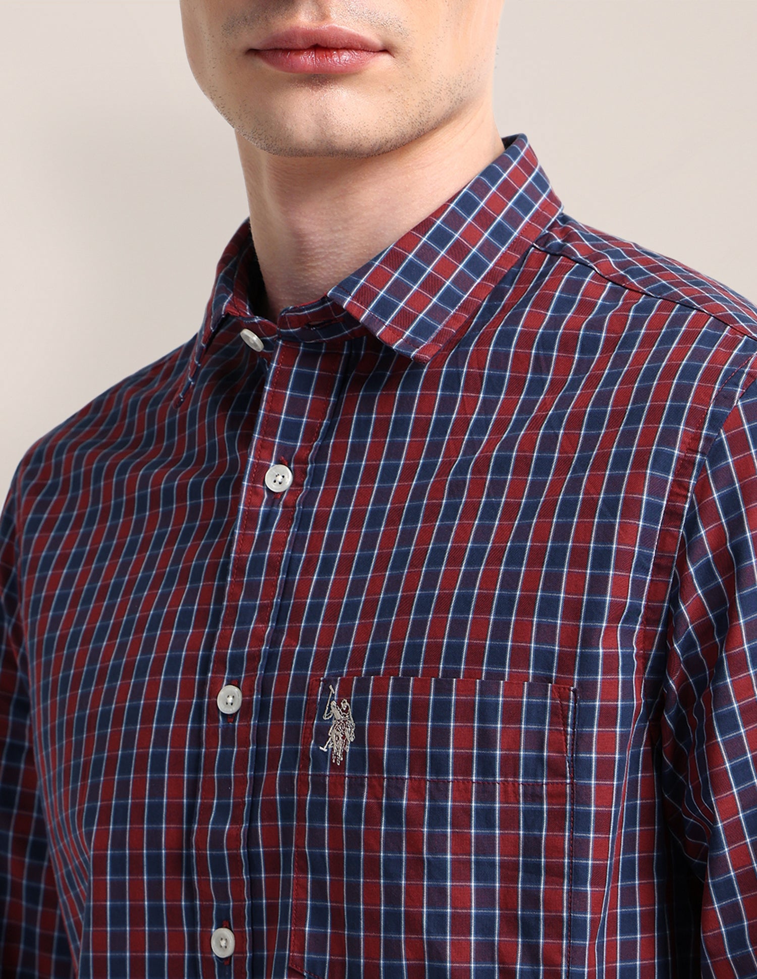 Buffalo Checked Regular Fit Shirt Red - U.S. Polo Assn. India | Large
