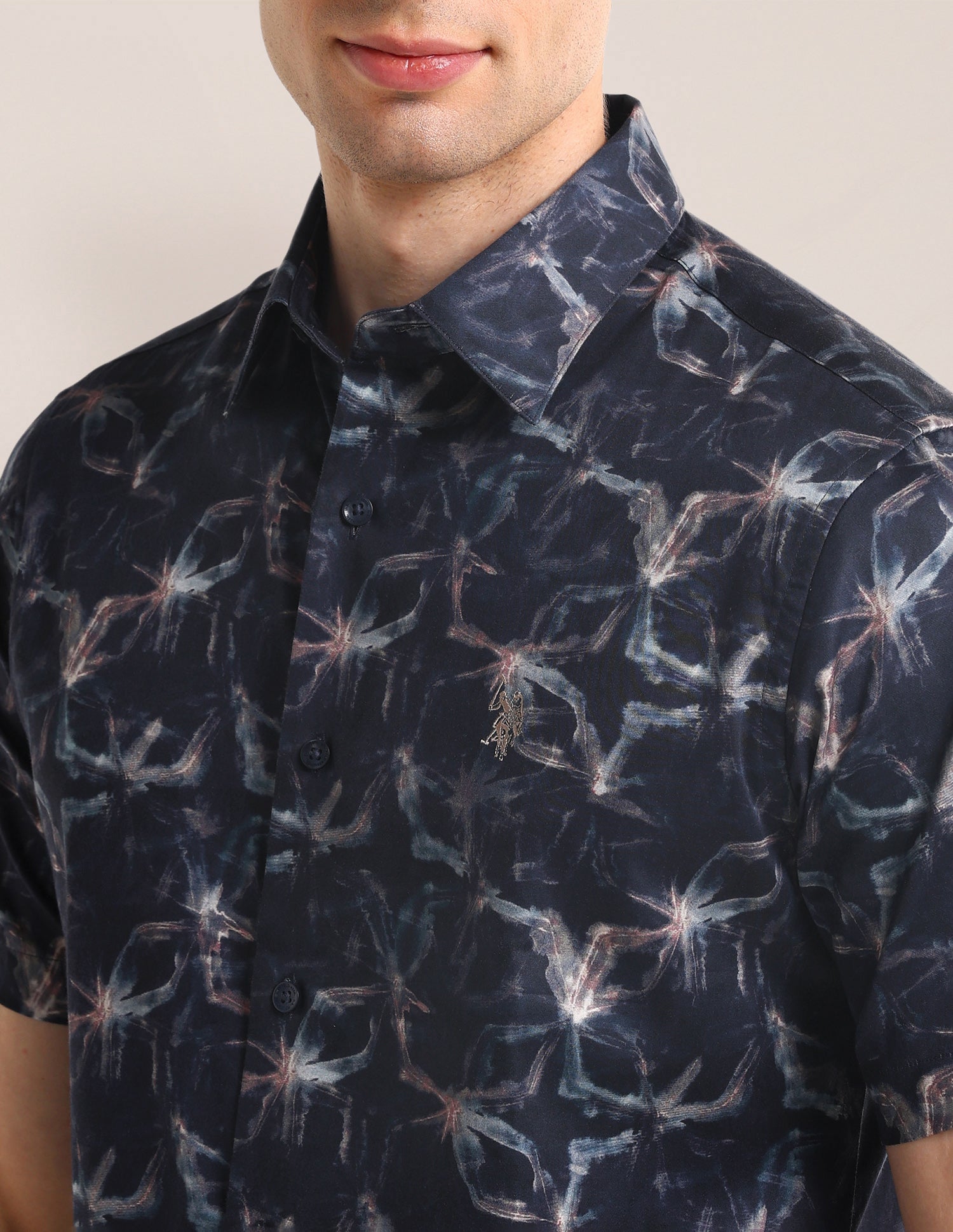 Abstract Regular Fit Shirt Navy - U.S. Polo Assn. India | Large