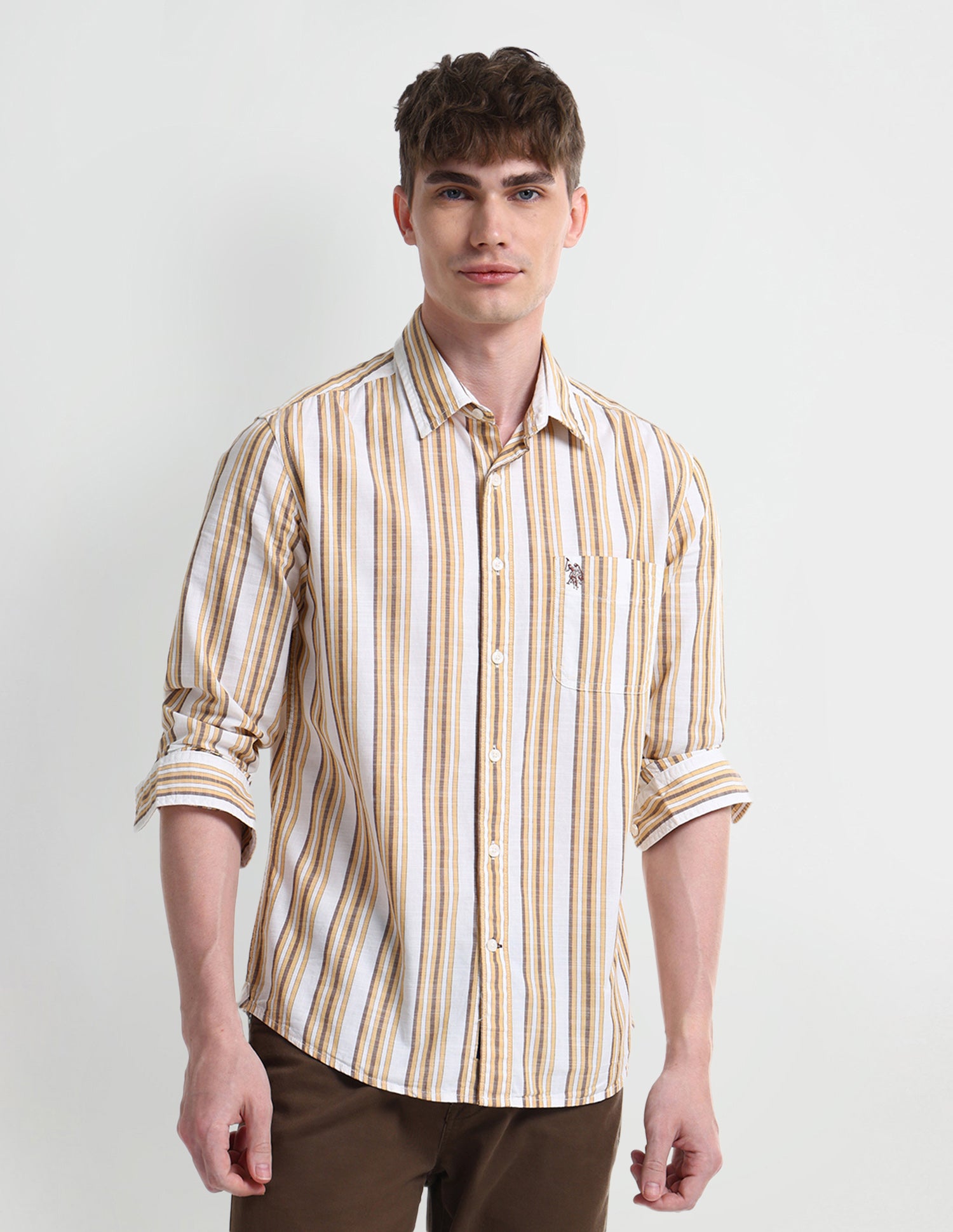 Vertical Striped Slim Fit Shirt