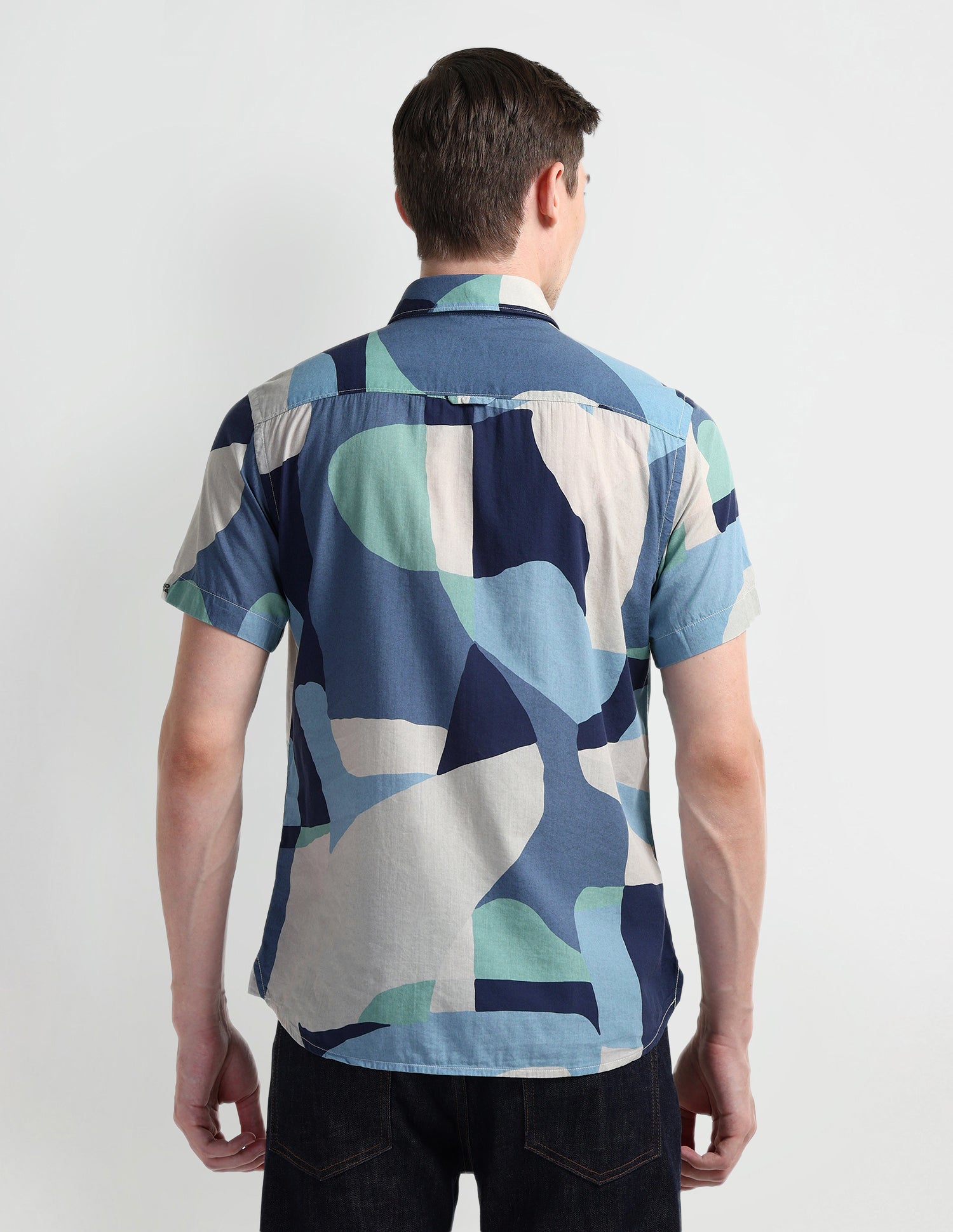 Abstract Slim Fit Shirt Blue - U.S. POLO ASSN. | Large