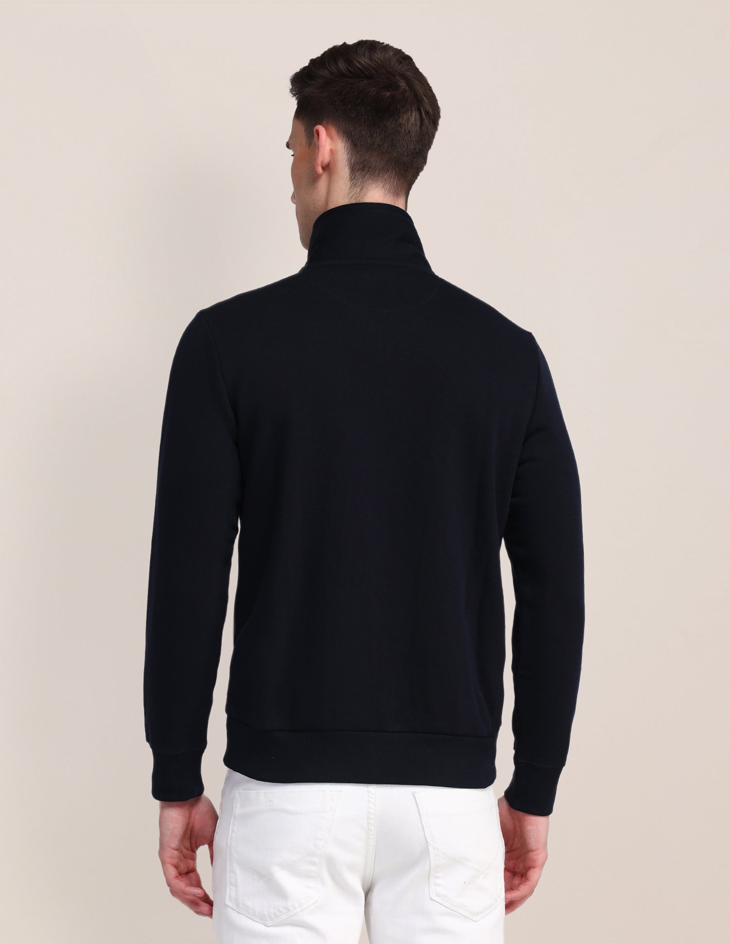 High Neck Colour Blocked Sweatshirt Navy - U.S. POLO ASSN. | Large