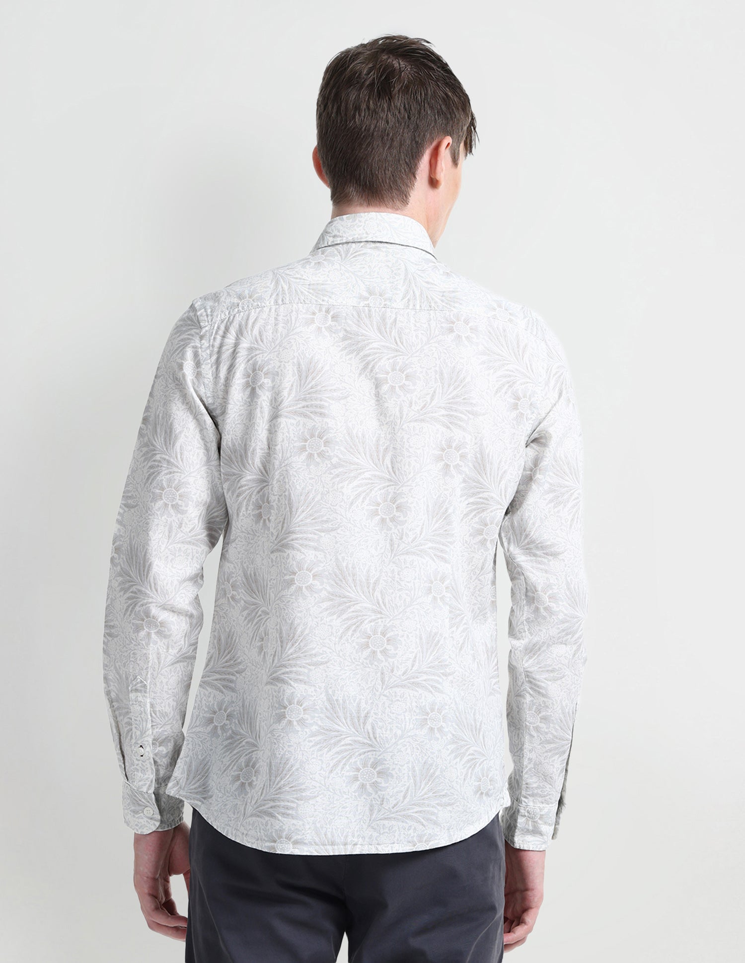 Floral Slim Fit Shirt Light-Grey - U.S. Polo Assn. India | Large