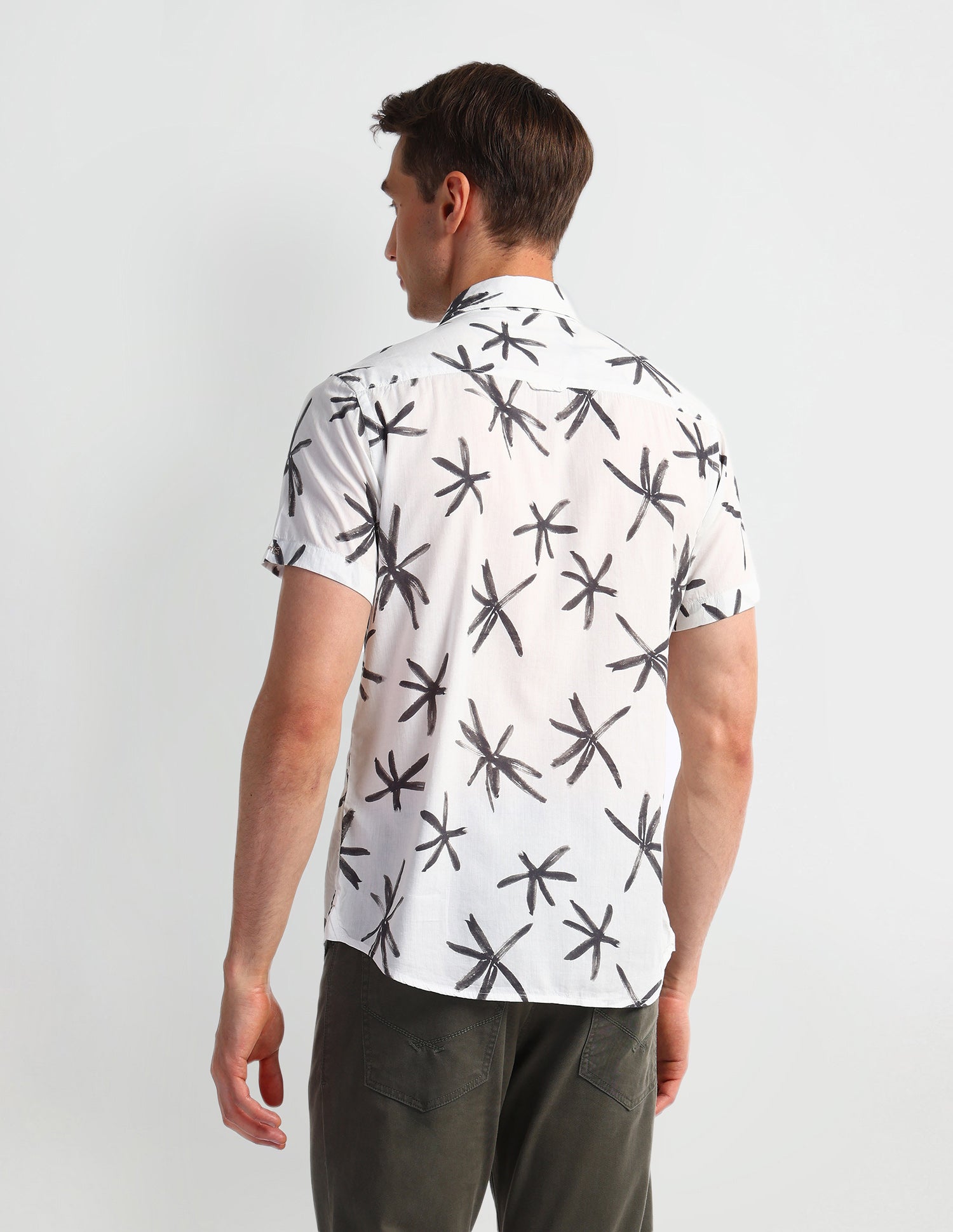Abstract Slim Fit Shirt White - U.S. Polo Assn. India | Large