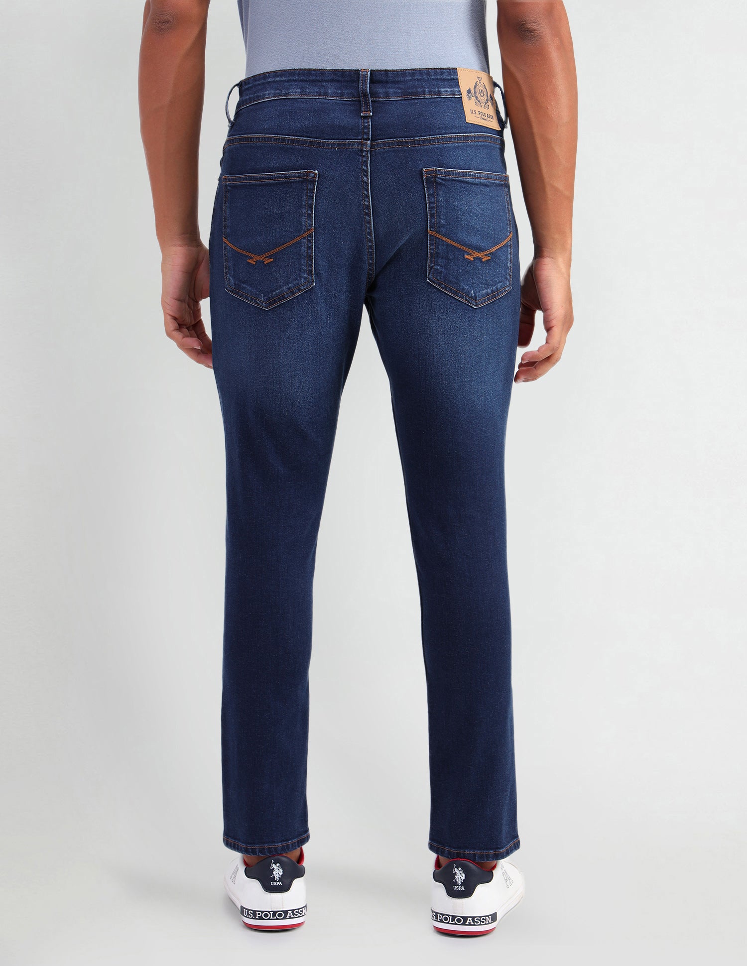 Henry Tapered Cropped Fit Blue Jeans Blue - U.S. Polo Assn. India | Large