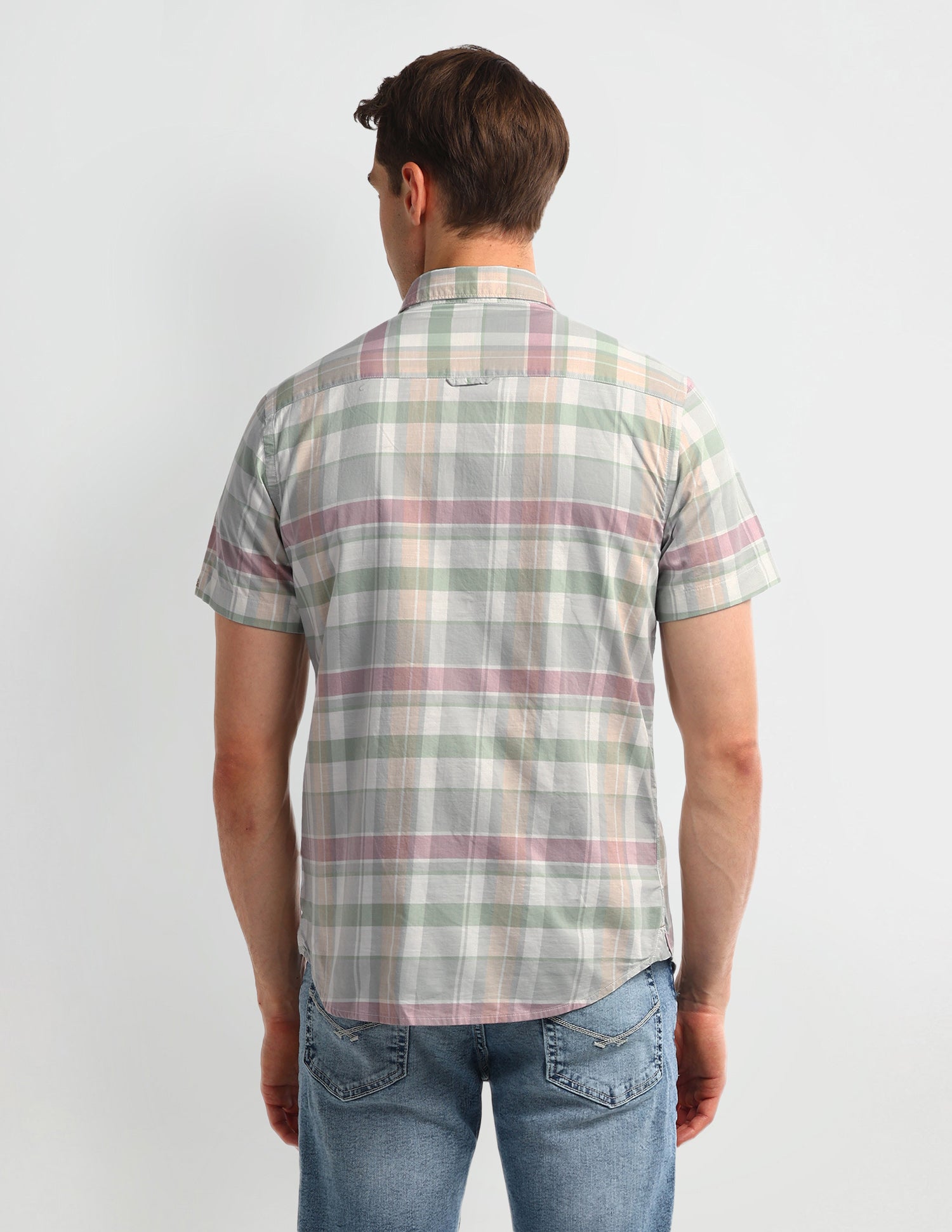 Tartan Checked Slim Fit Shirt Light-Grey - U.S. POLO ASSN. | Large