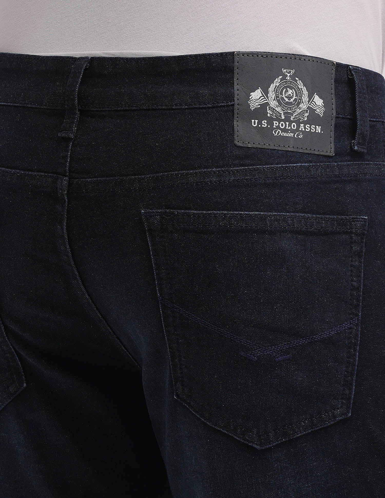 Brandon Slim Tapered Fit Blue Jeans Blue - U.S. Polo Assn. India | Large