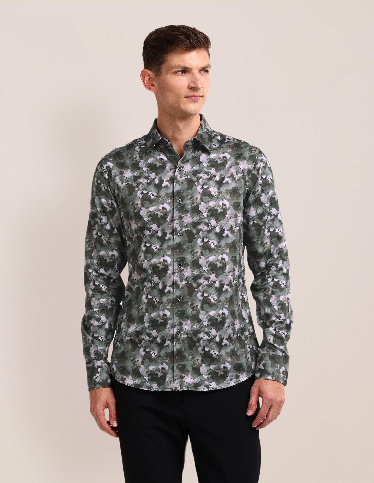 All-over Regular Fit Shirt Olive - U.S. Polo Assn. India | Large