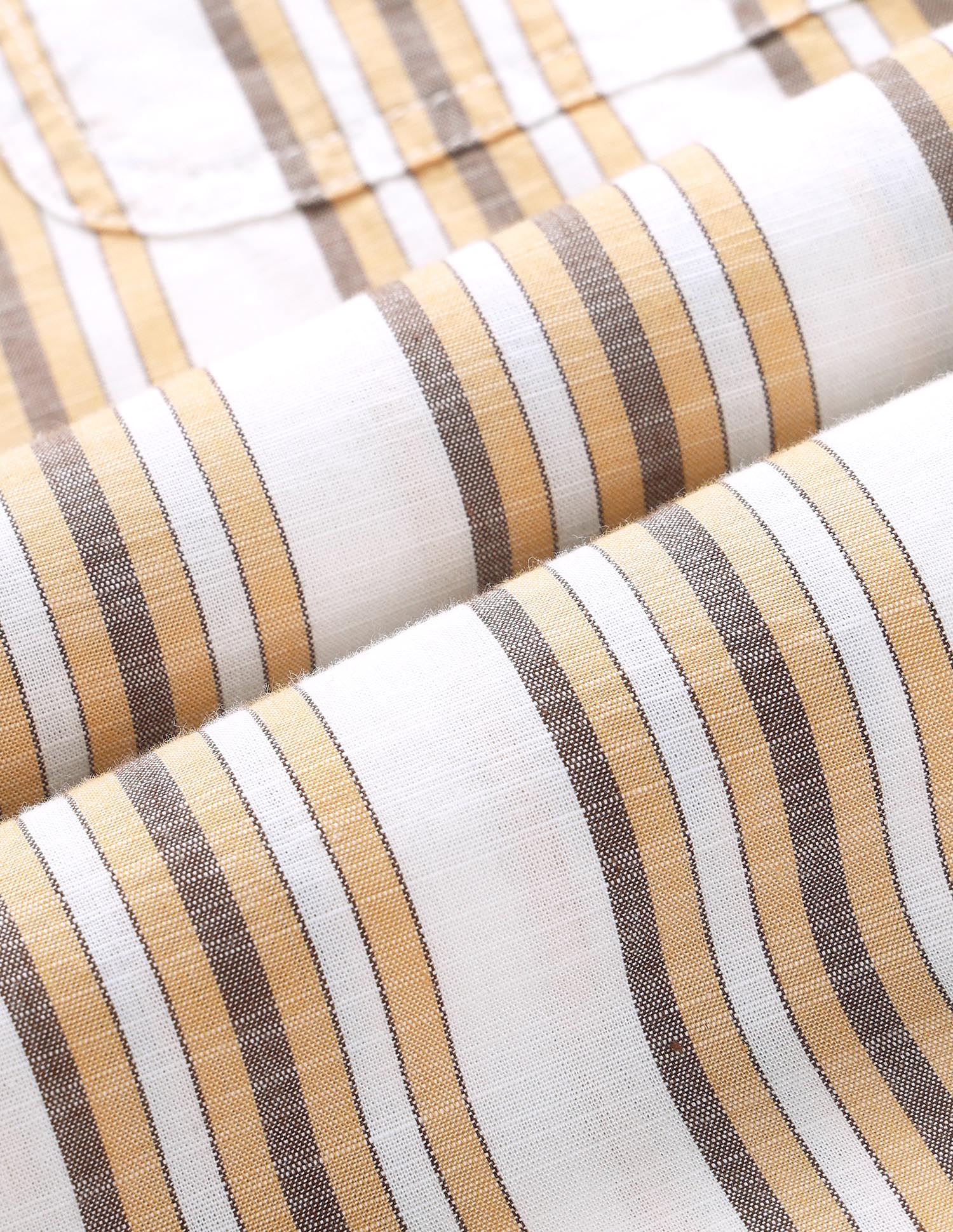 Vertical Striped Slim Fit Shirt Mustard - U.S. Polo Assn. India | Large