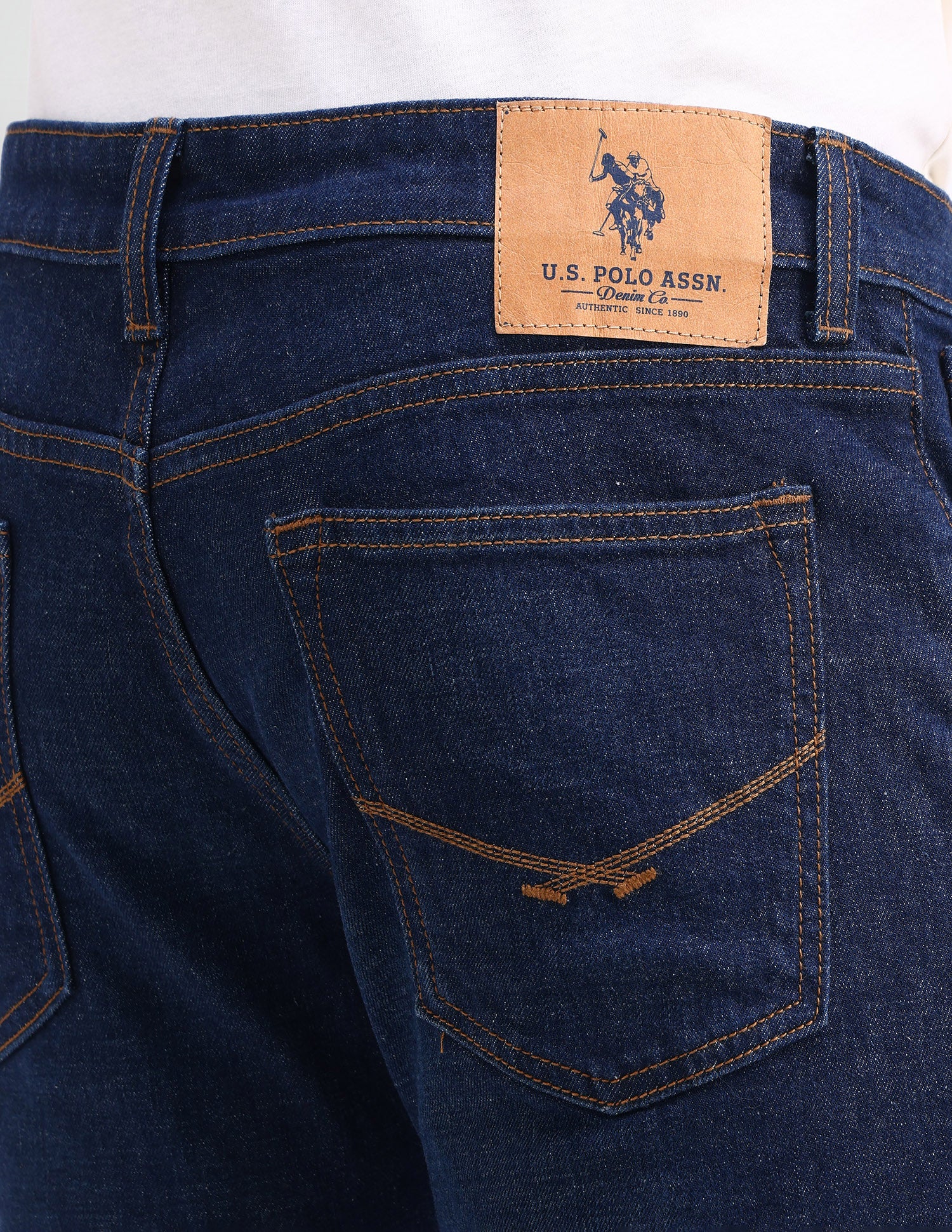 Brandon Slim Tapered Fit Blue Jeans Blue - U.S. POLO ASSN. | Large