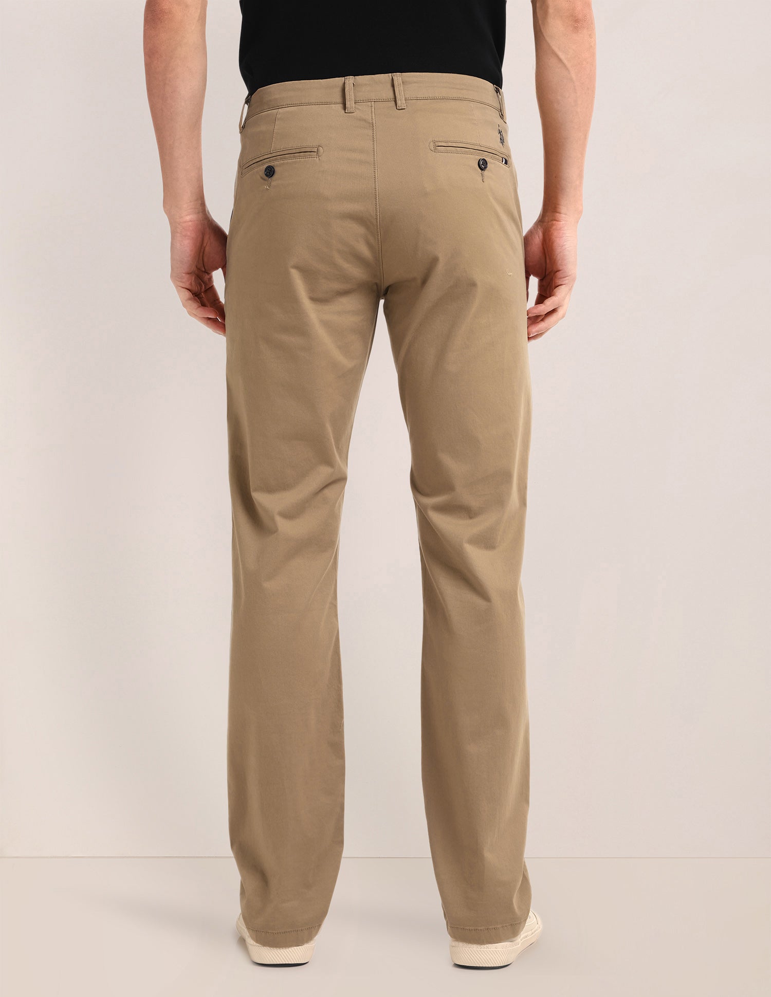 Riley Straight Fit Regular Trousers Khaki - U.S. POLO ASSN. | Large