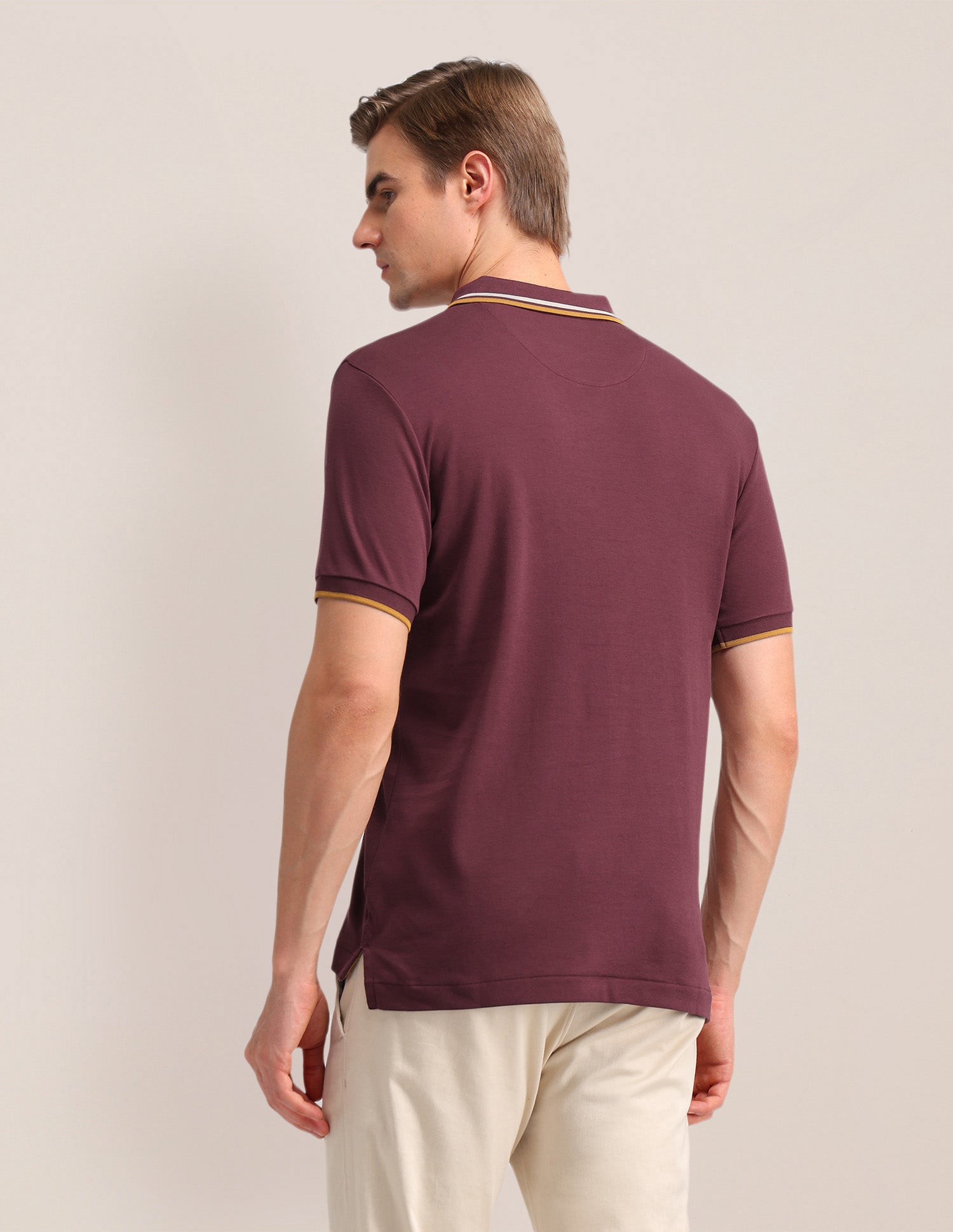 Solid Slim Fit Polo Shirt Violet - U.S. POLO ASSN. | Large