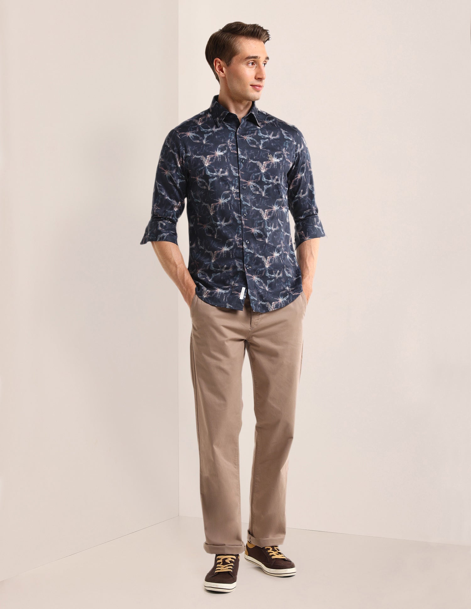 Abstract Regular Fit Shirt Navy - U.S. Polo Assn. India | Large