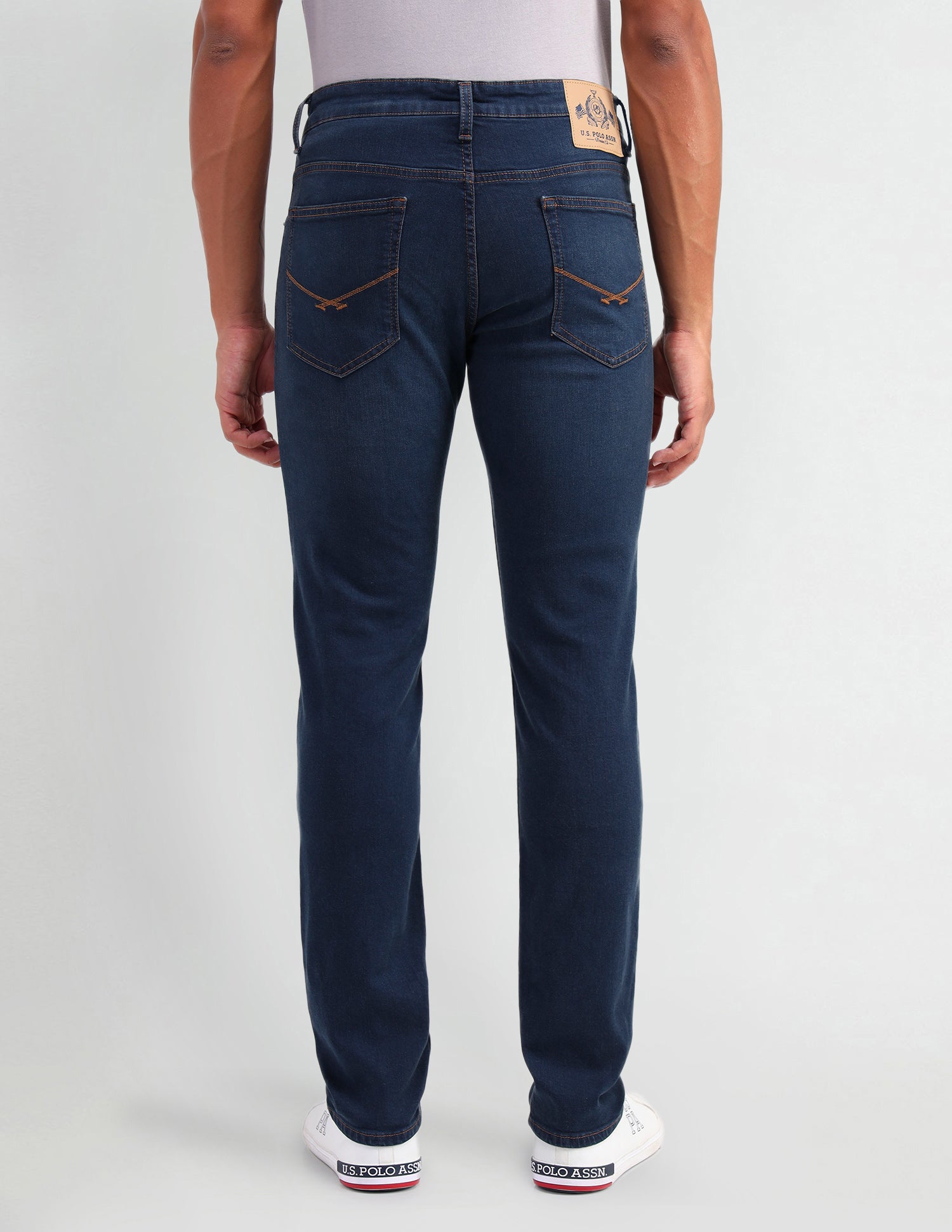 Brandon Slim Tapered Fit Blue Jeans Blue - U.S. Polo Assn. India | Large