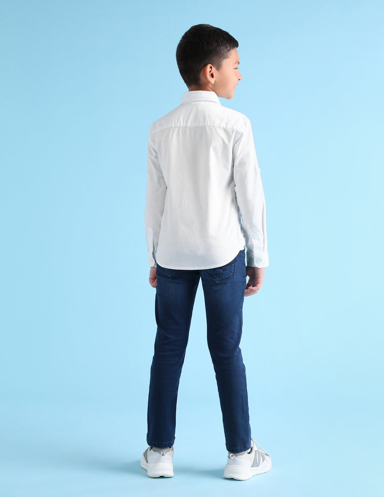 Boys Regular Fit Brand Printed Shirt White - U.S. Polo Assn. India | Large