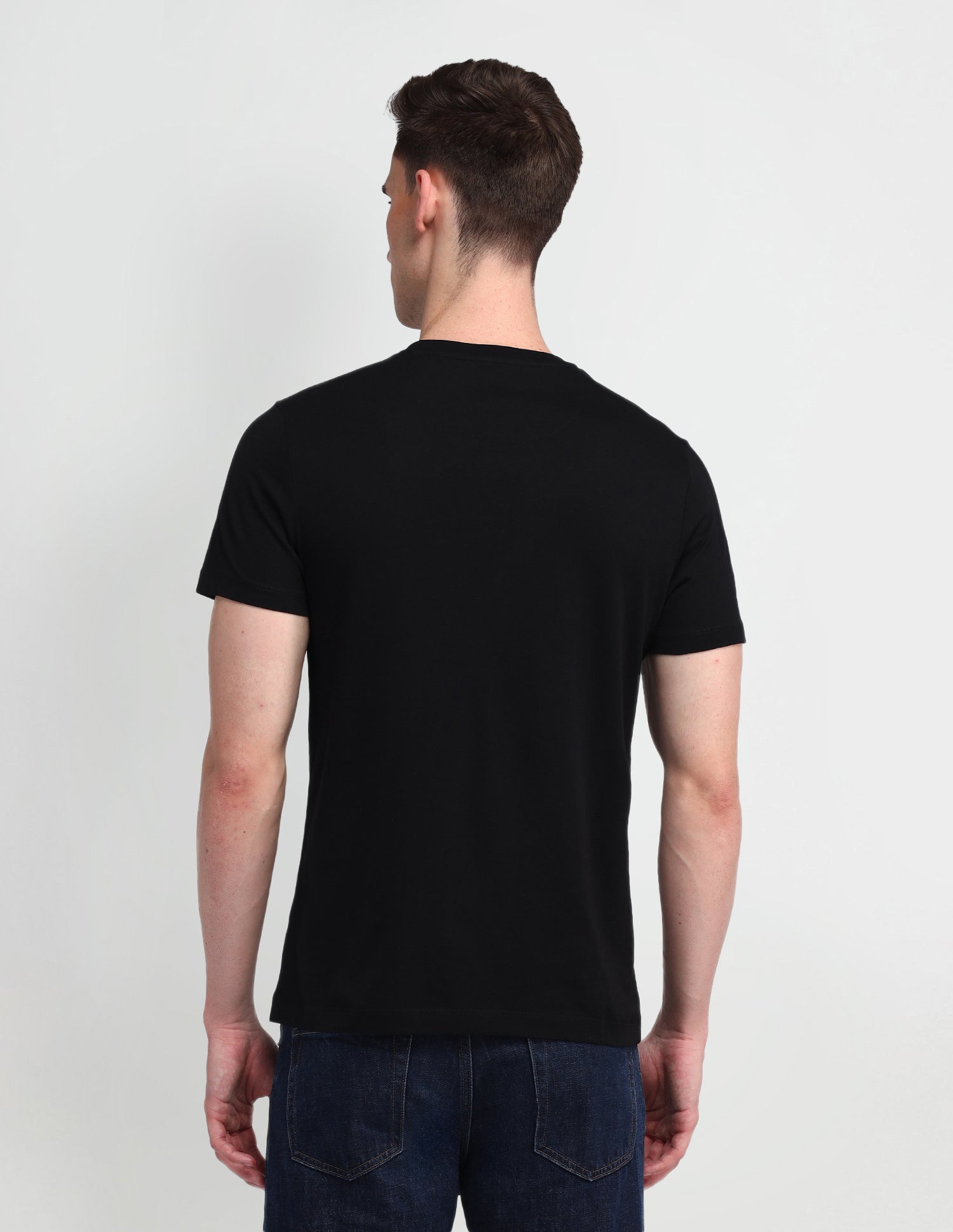 Graphic Printed Muscle Fit T-Shirt Uspa Black - U.S. Polo Assn. India | Large