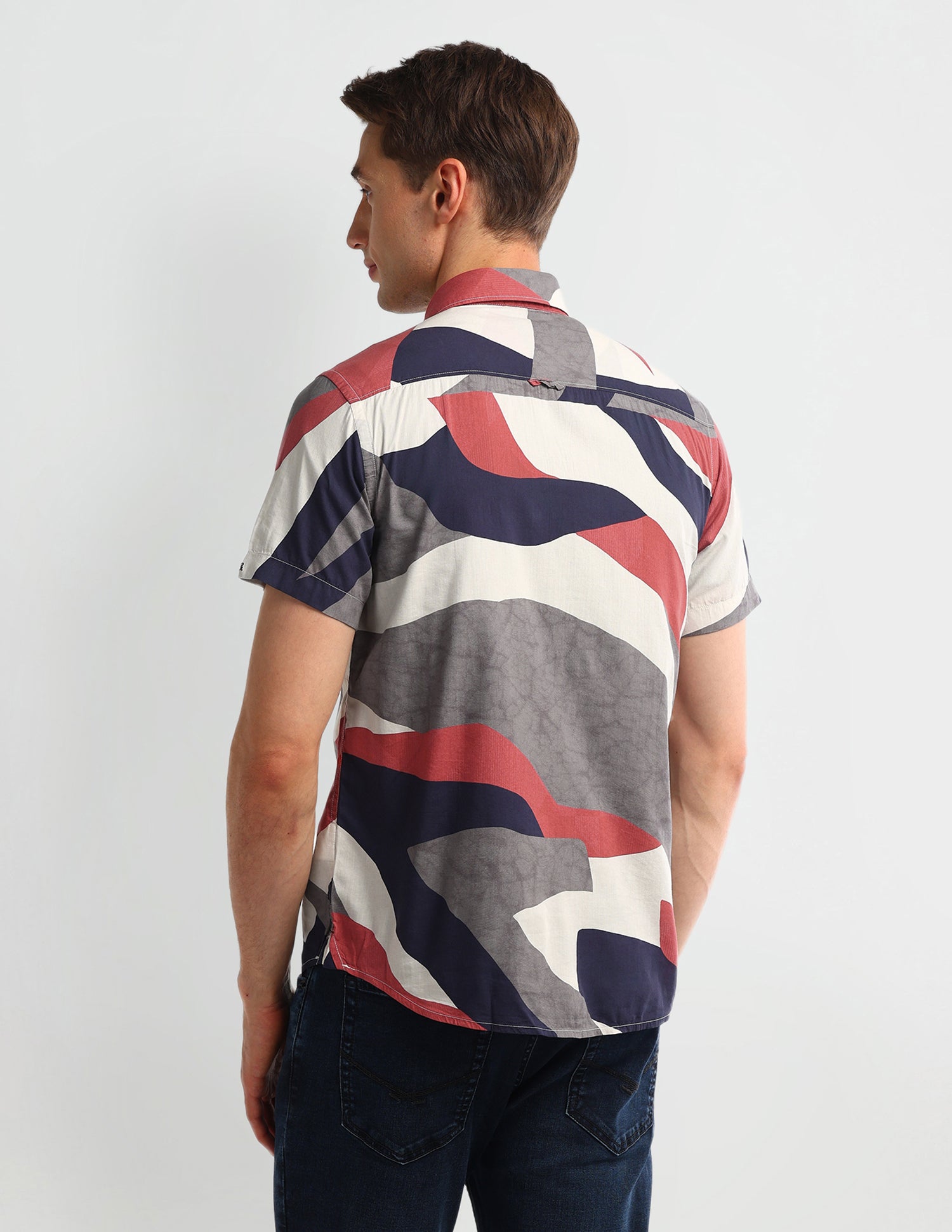 Abstract Slim Fit Shirt Red - U.S. Polo Assn. India | Large