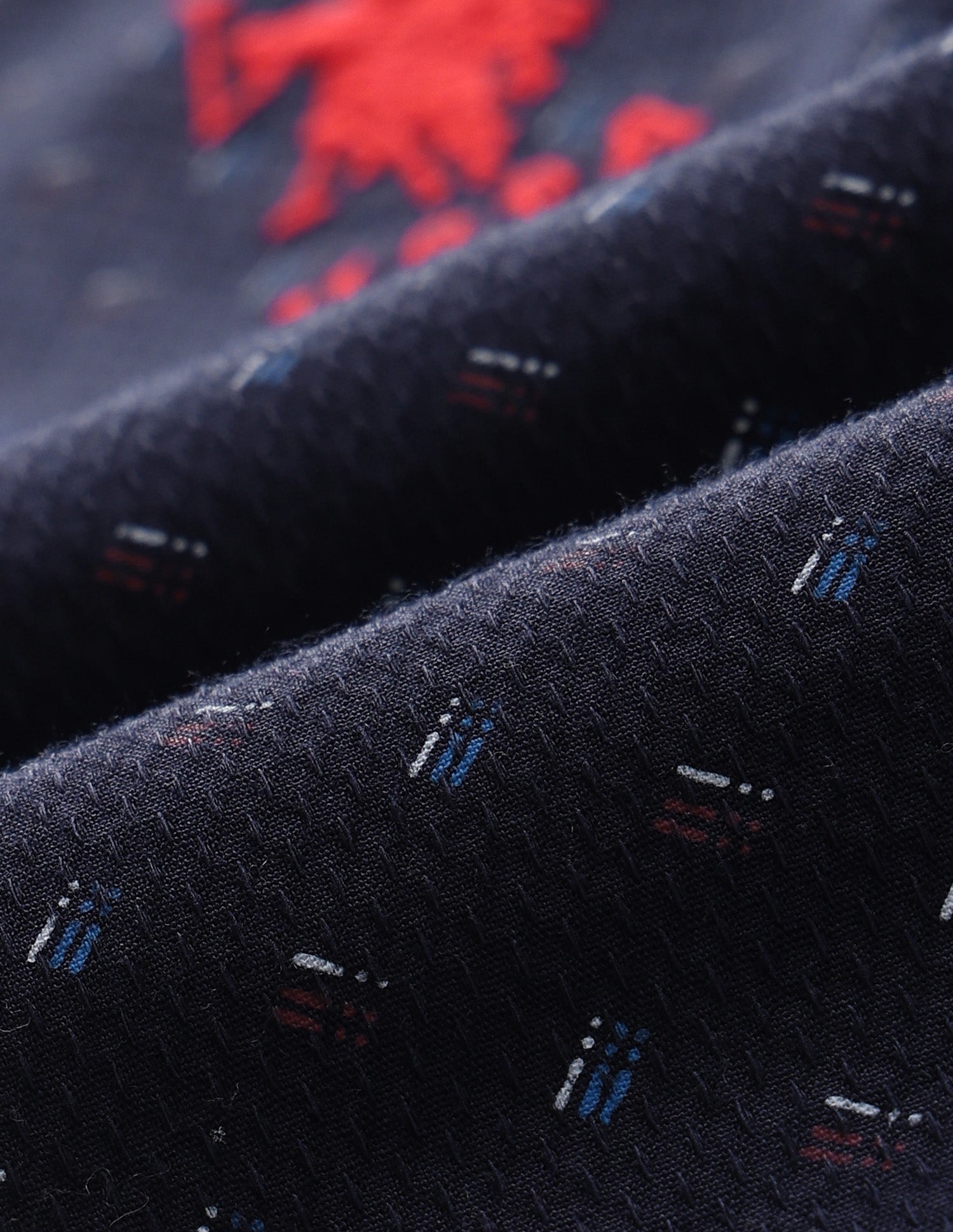 Boys Regular Fit Twill Weave All-Over Shirt Navy - U.S. POLO ASSN. | Large