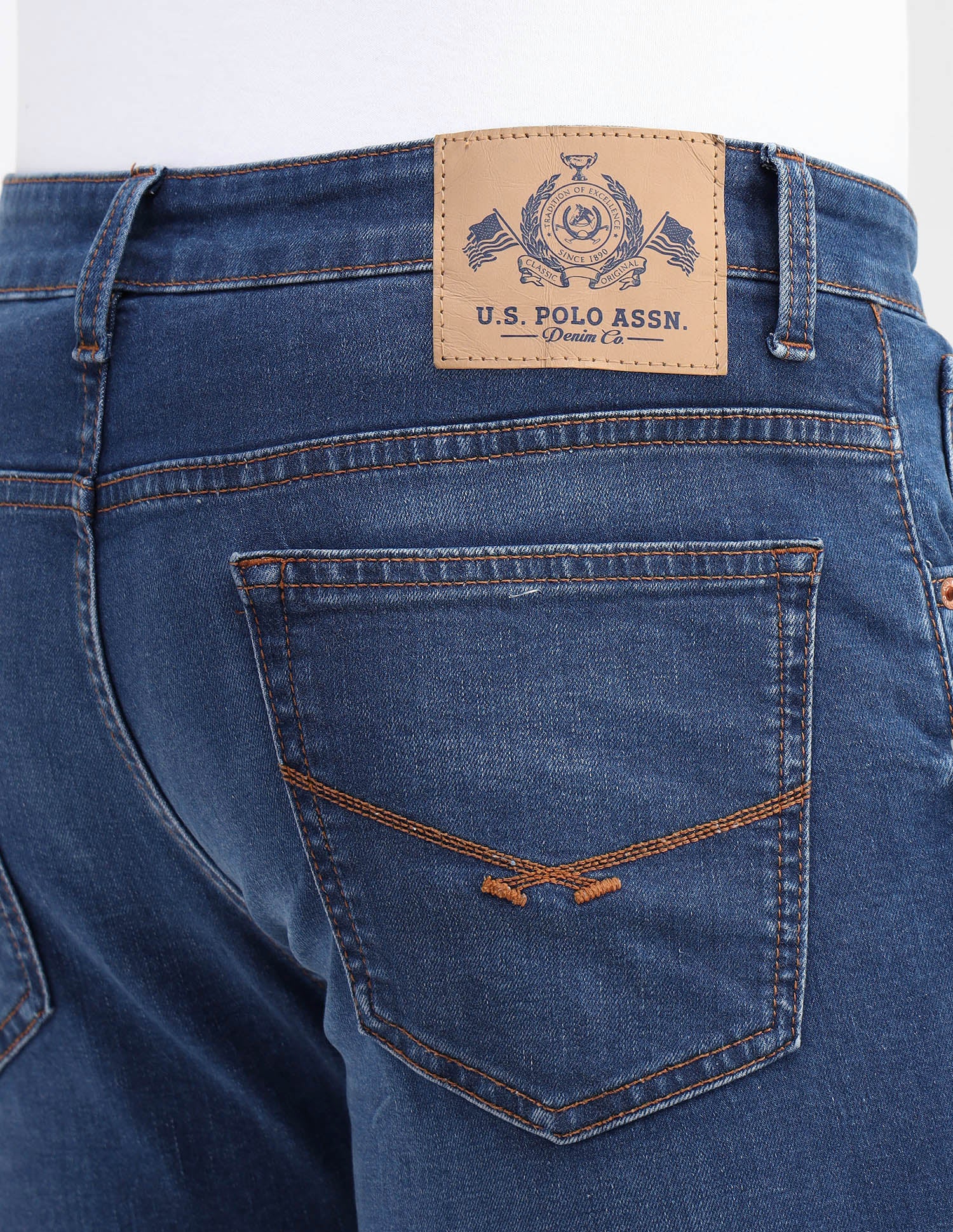 Brandon Slim Tapered Fit Blue Jeans Blue - U.S. Polo Assn. India | Large