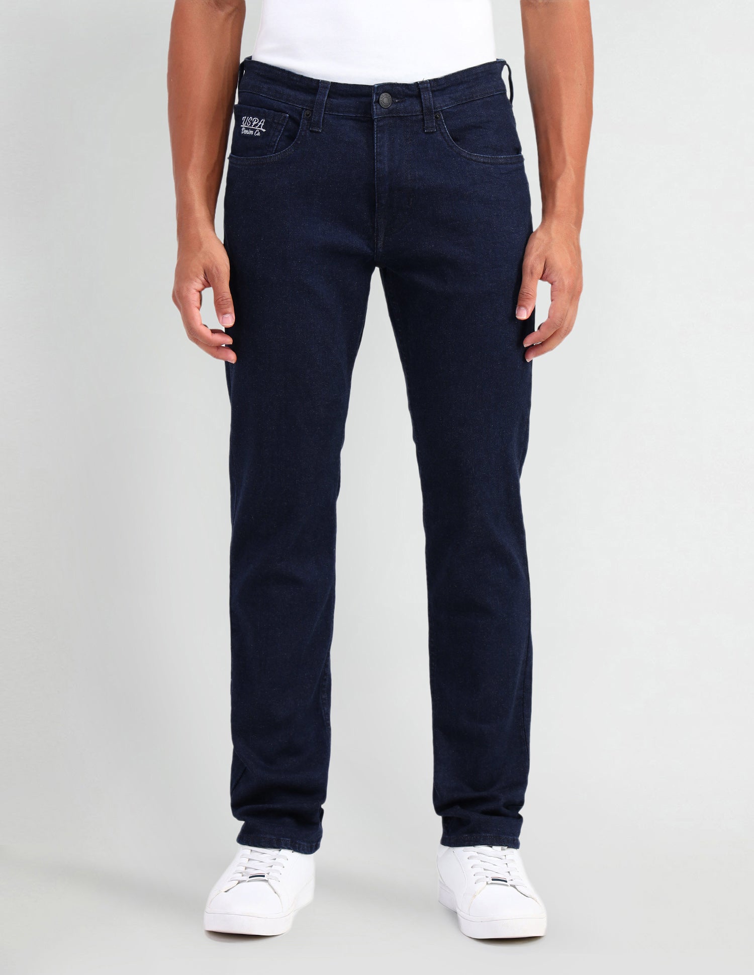 Brandon Slim Tapered Fit Blue Jeans Blue - U.S. Polo Assn. India | Large