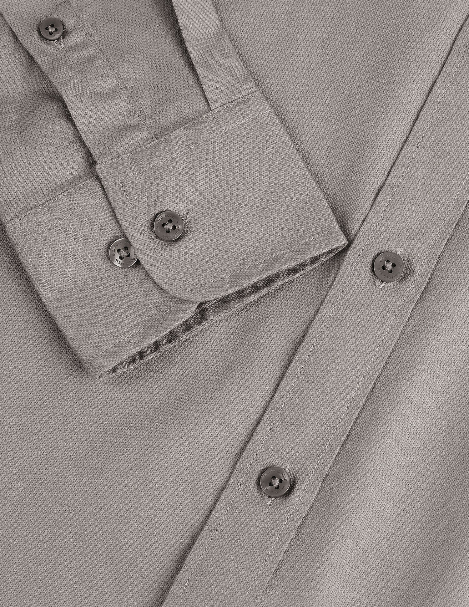 Solid Slim Fit Shirt Light-Grey - U.S. Polo Assn. India | Large