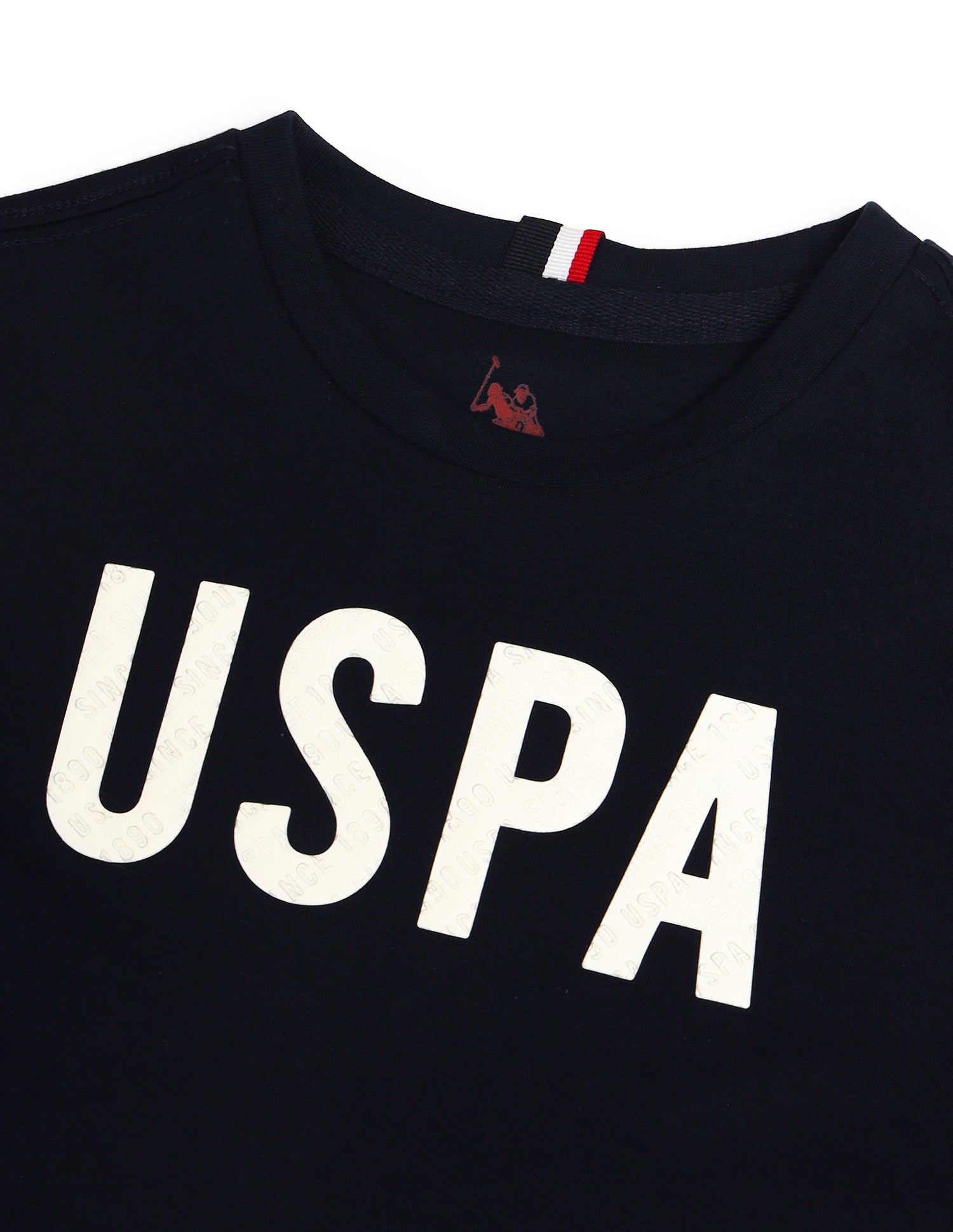 Boys Crew Neck Brand Printed T-Shirt Navy - U.S. Polo Assn. India | Large