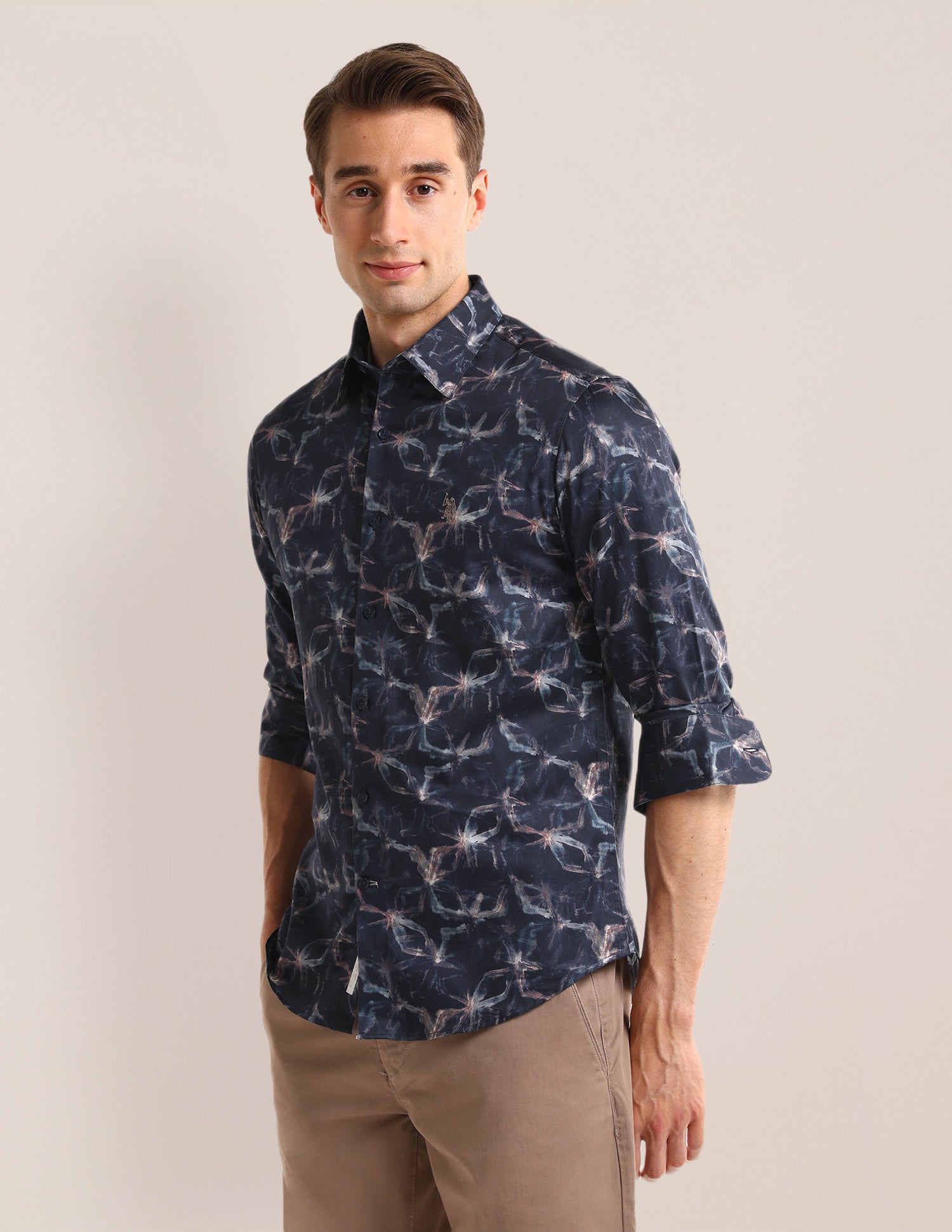 Abstract Regular Fit Shirt Navy - U.S. Polo Assn. India | Large