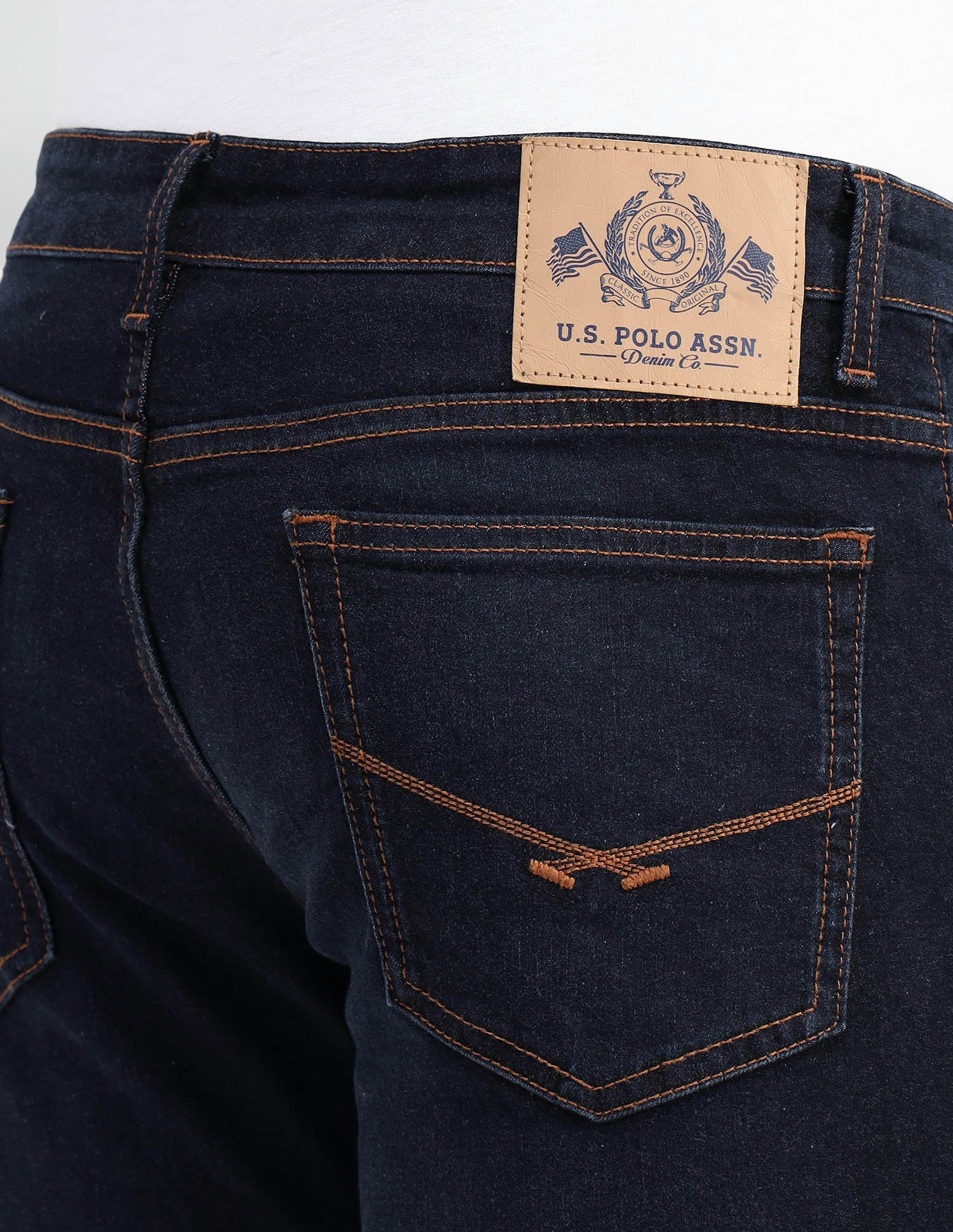 Brandon Slim Tapered Fit Blue Jeans Blue - U.S. Polo Assn. India | Large