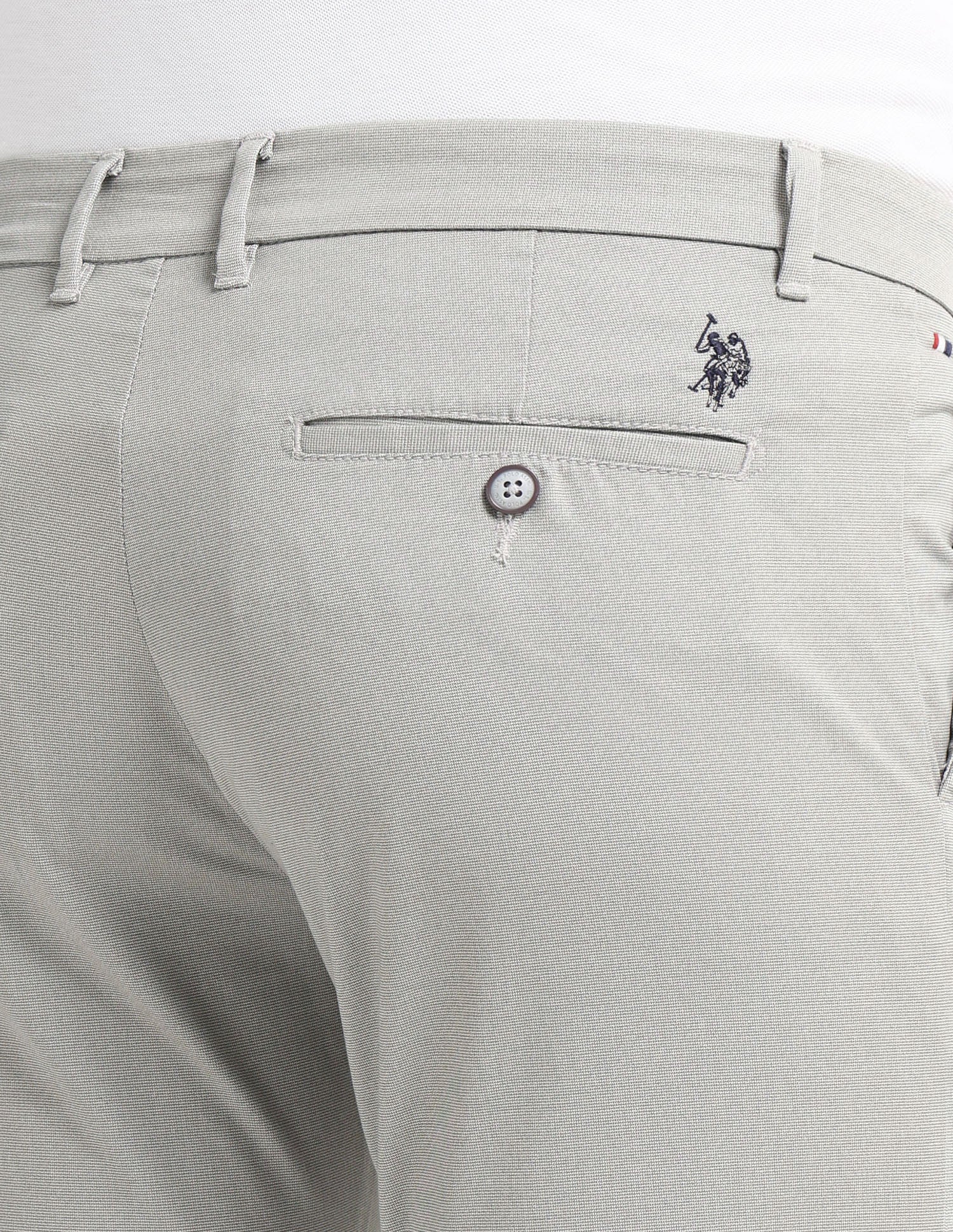 Denver Slim Fit Regular Trousers Light-Grey - U.S. POLO ASSN. | Large