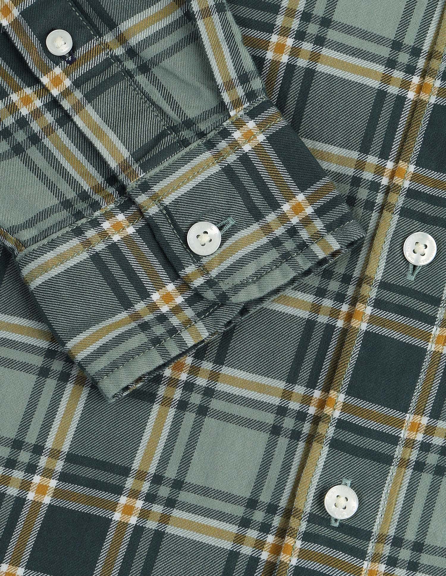 Midscale Checked Slim Fit Shirt Dark-Green - U.S. Polo Assn. India | Large