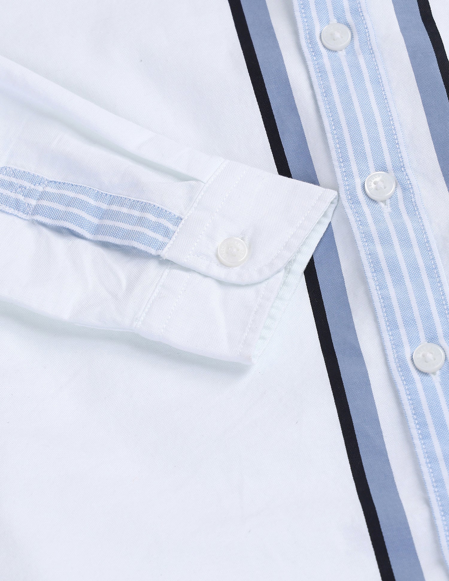 Boys Regular Fit Vertical StripedShirt White - U.S. POLO ASSN. | Large