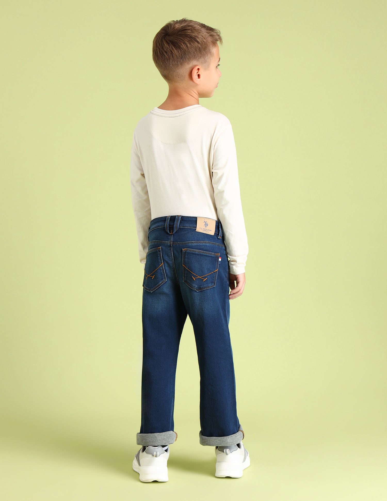 Boys Bootcut Fit Mid Rise Jeans Dark-Blue - U.S. POLO ASSN. | Large