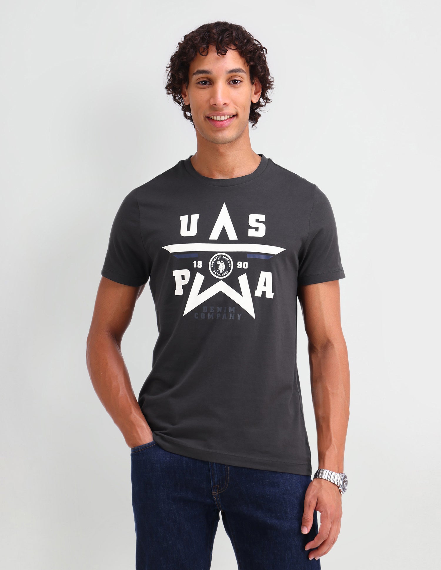 Graphic Printed Muscle Fit T-Shirt