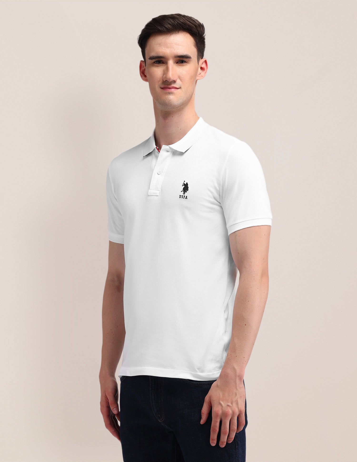 Solid Slim Fit Polo Shirt White - U.S. POLO ASSN. | Large