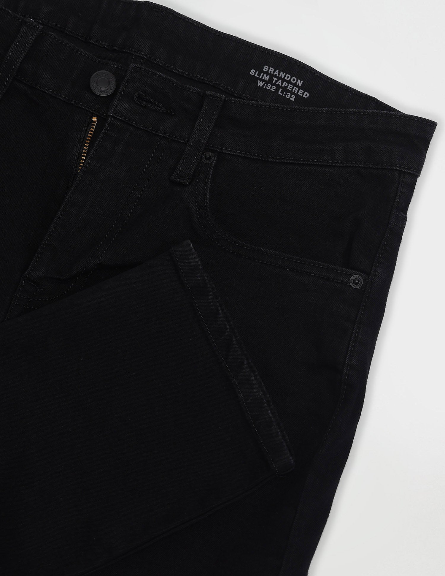 Brandon Slim Tapered Fit Black Jeans Black - U.S. Polo Assn. India | Large