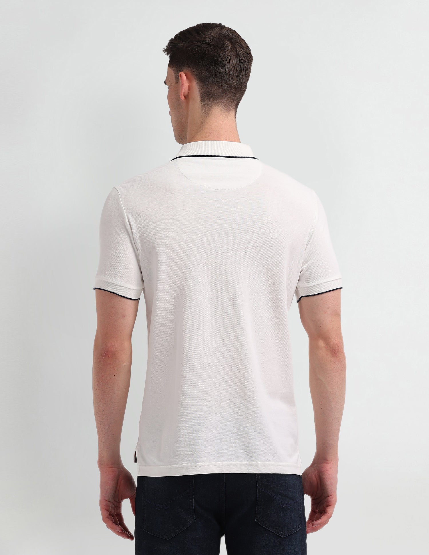 Brand Printed Cotton Polo Shirt Uspa Ivory - U.S. Polo Assn. India | Large