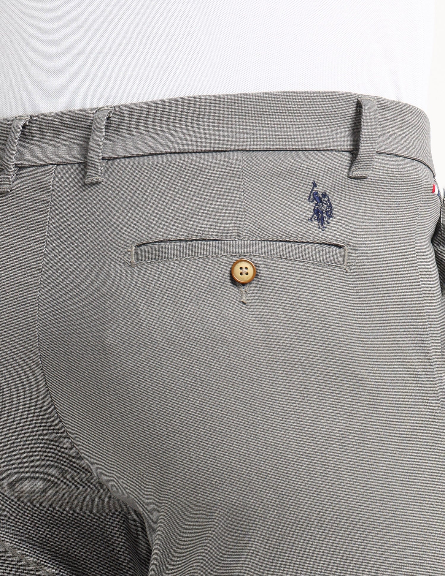 Denver Slim Fit Regular Trousers Grey - U.S. POLO ASSN. | Large
