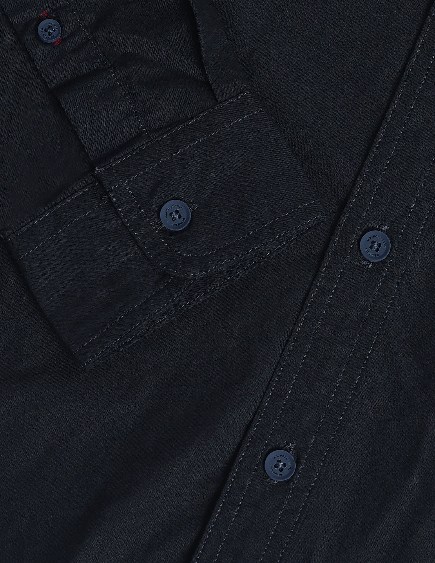 Solid Slim Fit Shirt Navy - U.S. Polo Assn. India | Large