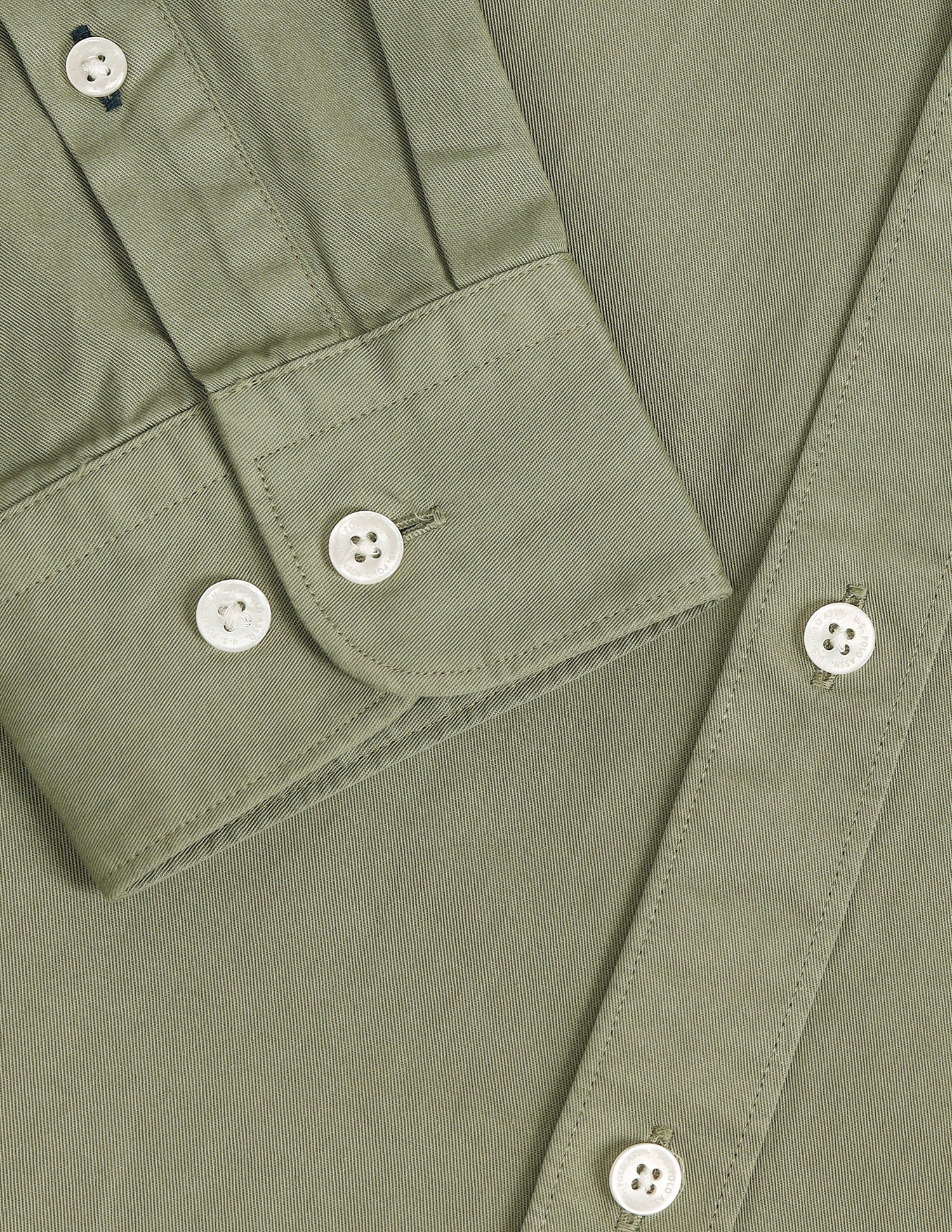 Slim Fit Cotton Shirt Green - U.S. POLO ASSN. | Large