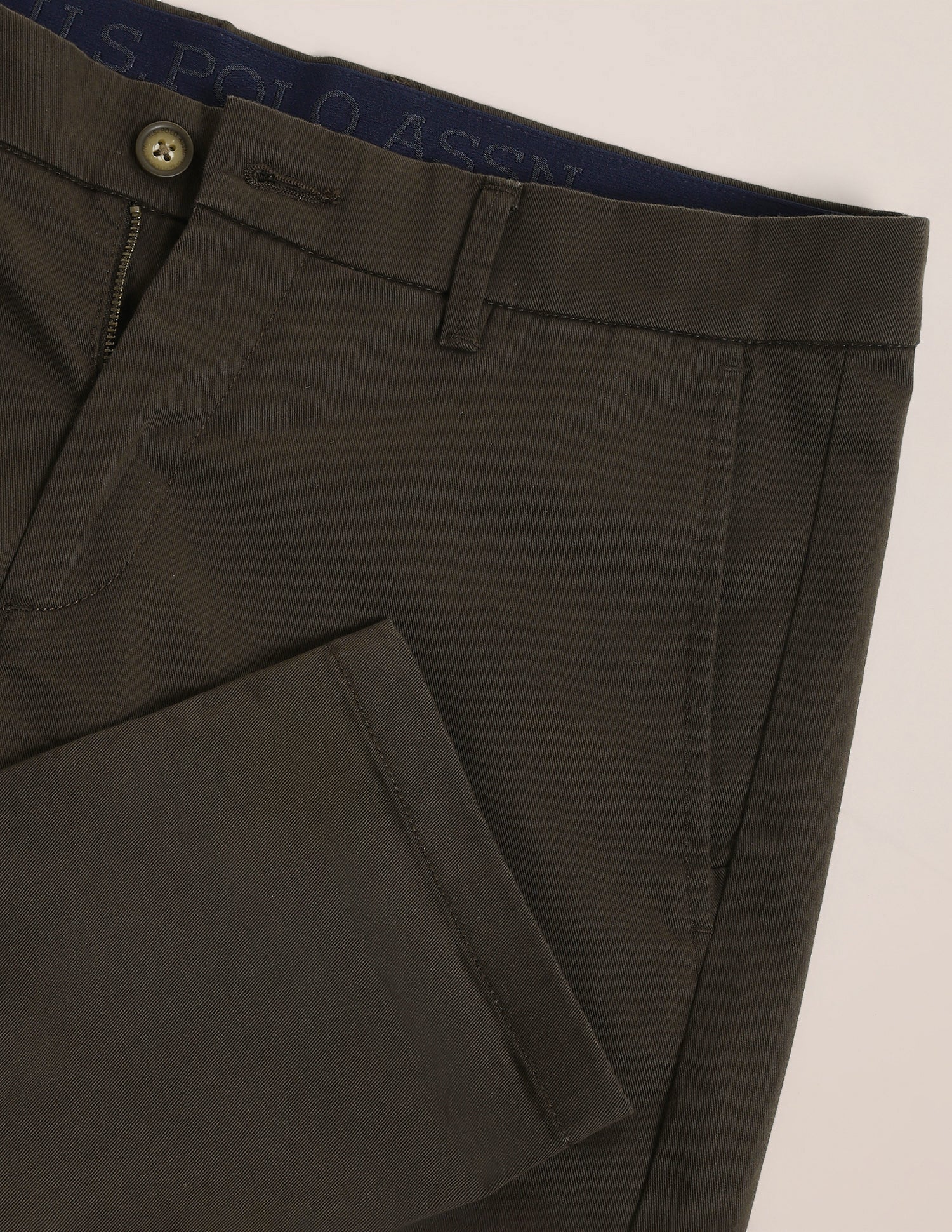 Denver Slim Fit Twill Trousers Dark-Brown - U.S. POLO ASSN. | Large