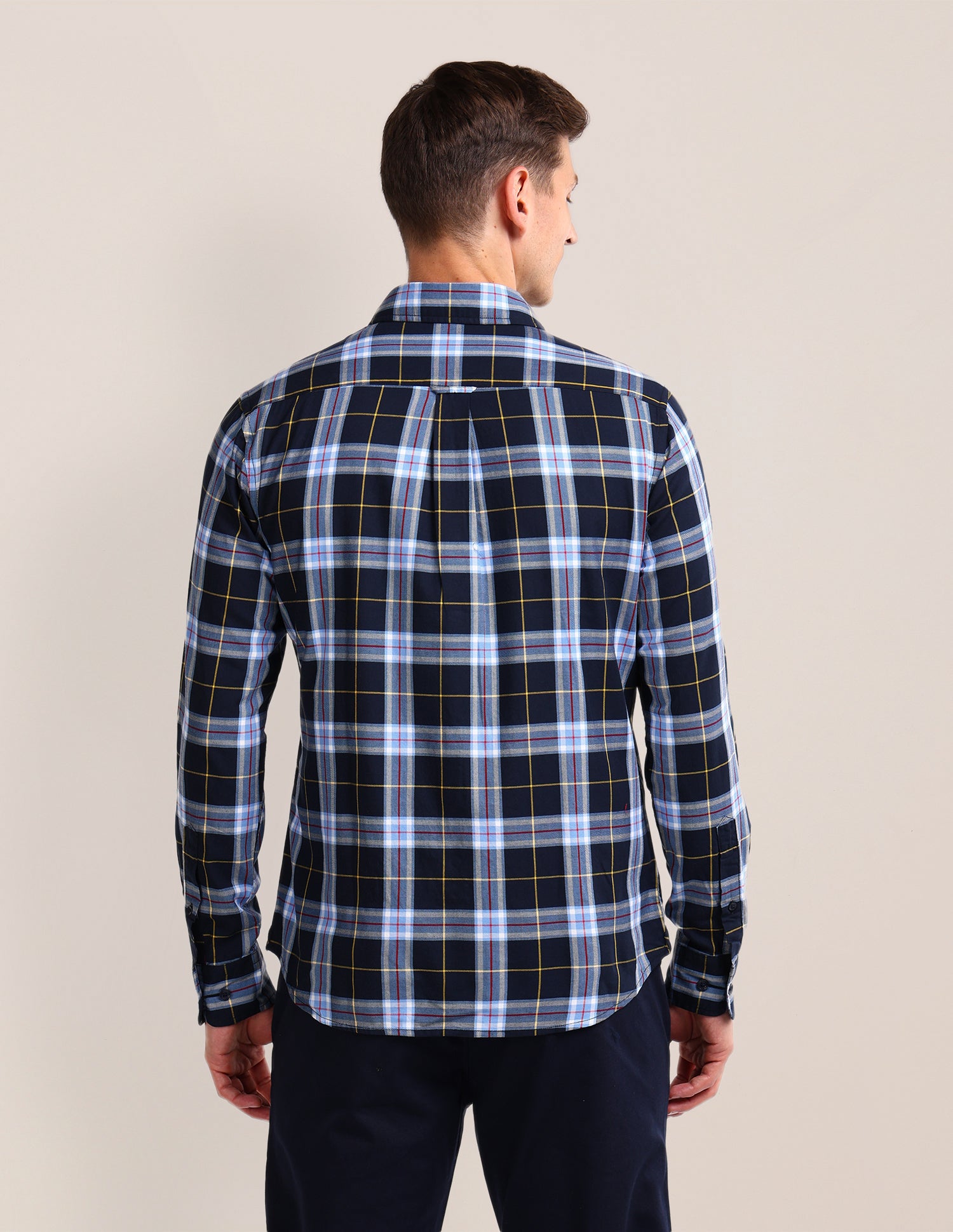Plaid Checked Regular Fit Shirt Navy - U.S. Polo Assn. India | Large
