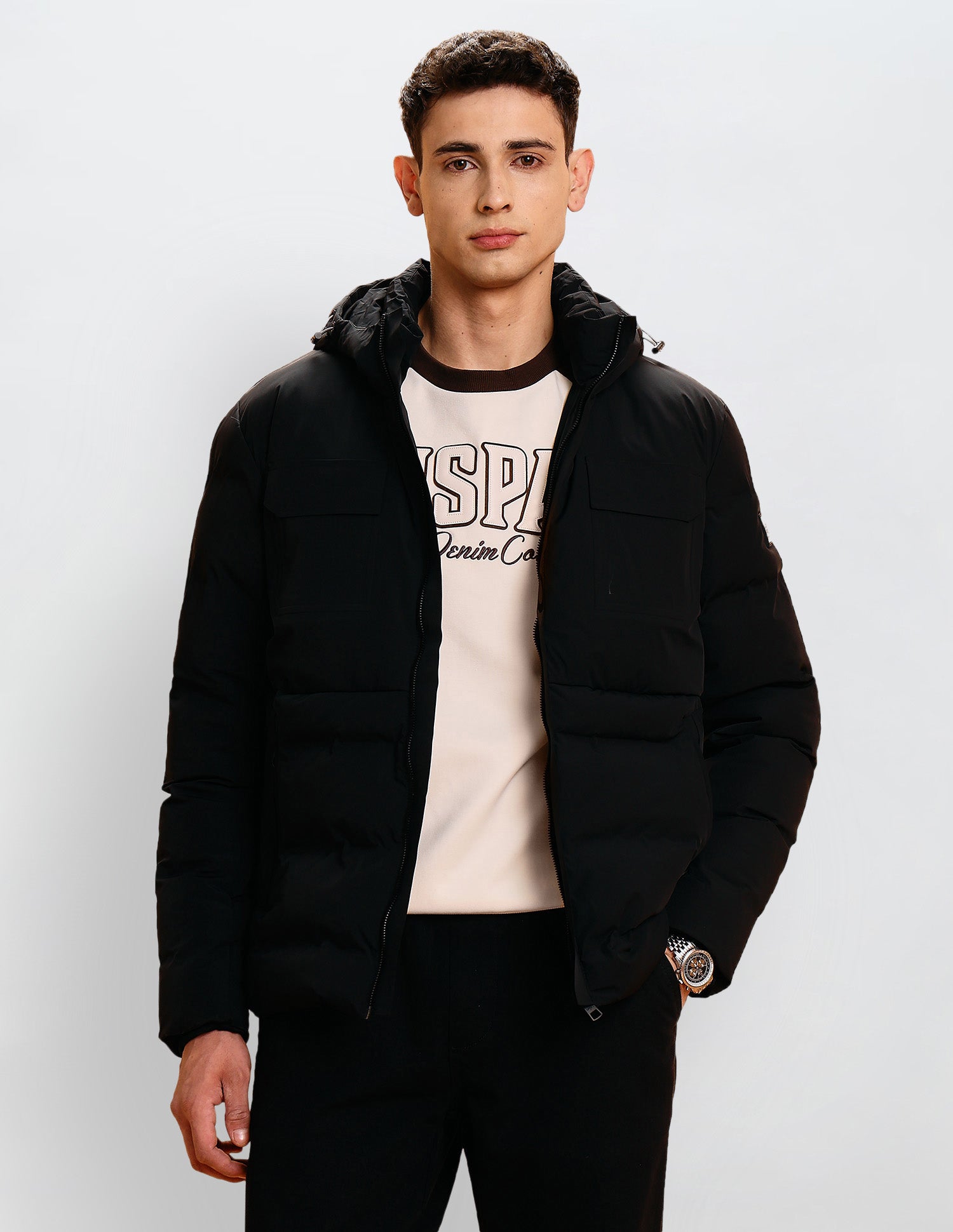 Legend Of Horseshoe Puffer Jacket Black - U.S. POLO ASSN. | Large