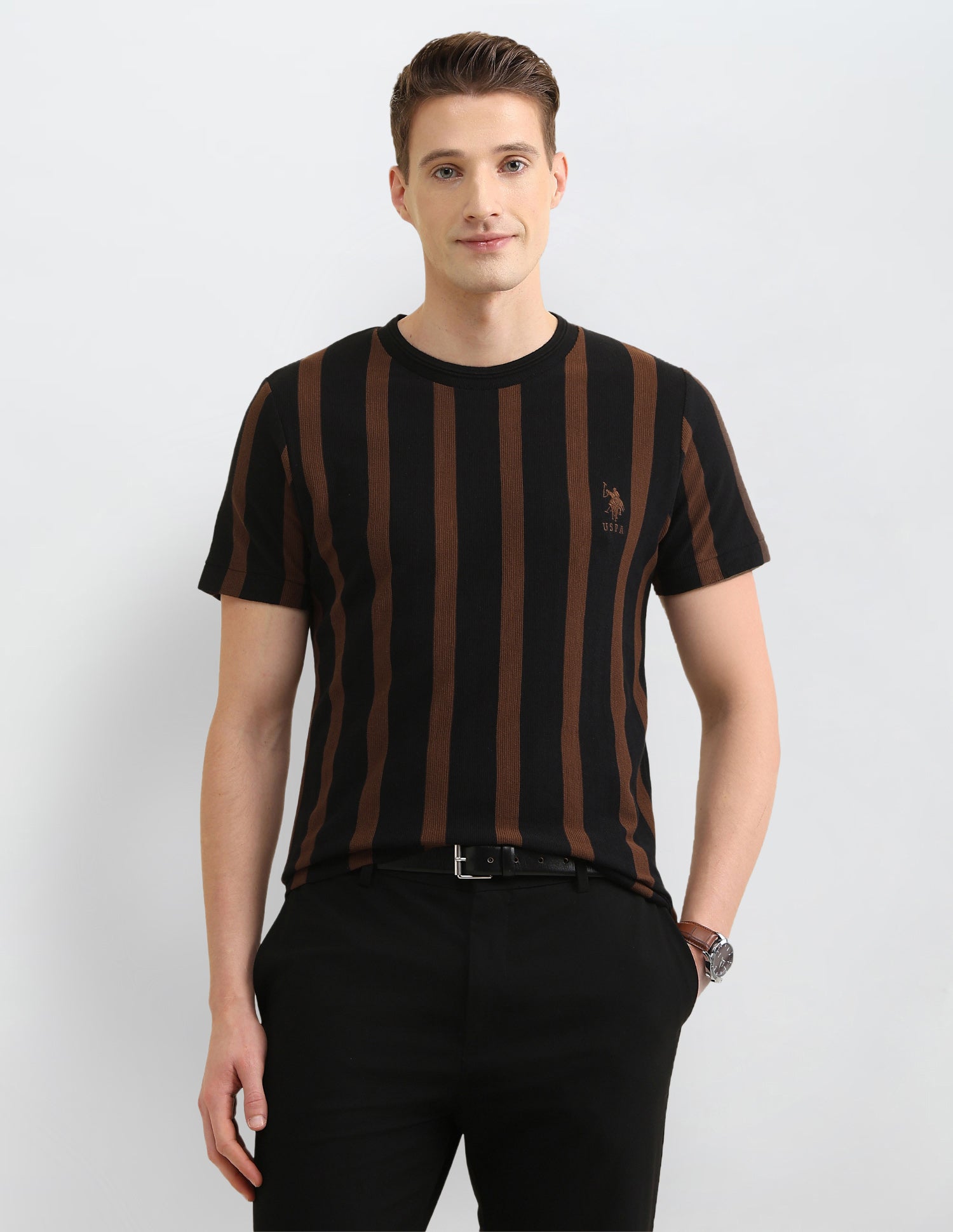 Vertical Striped Sotogrande Slim Fit T-Shirt
